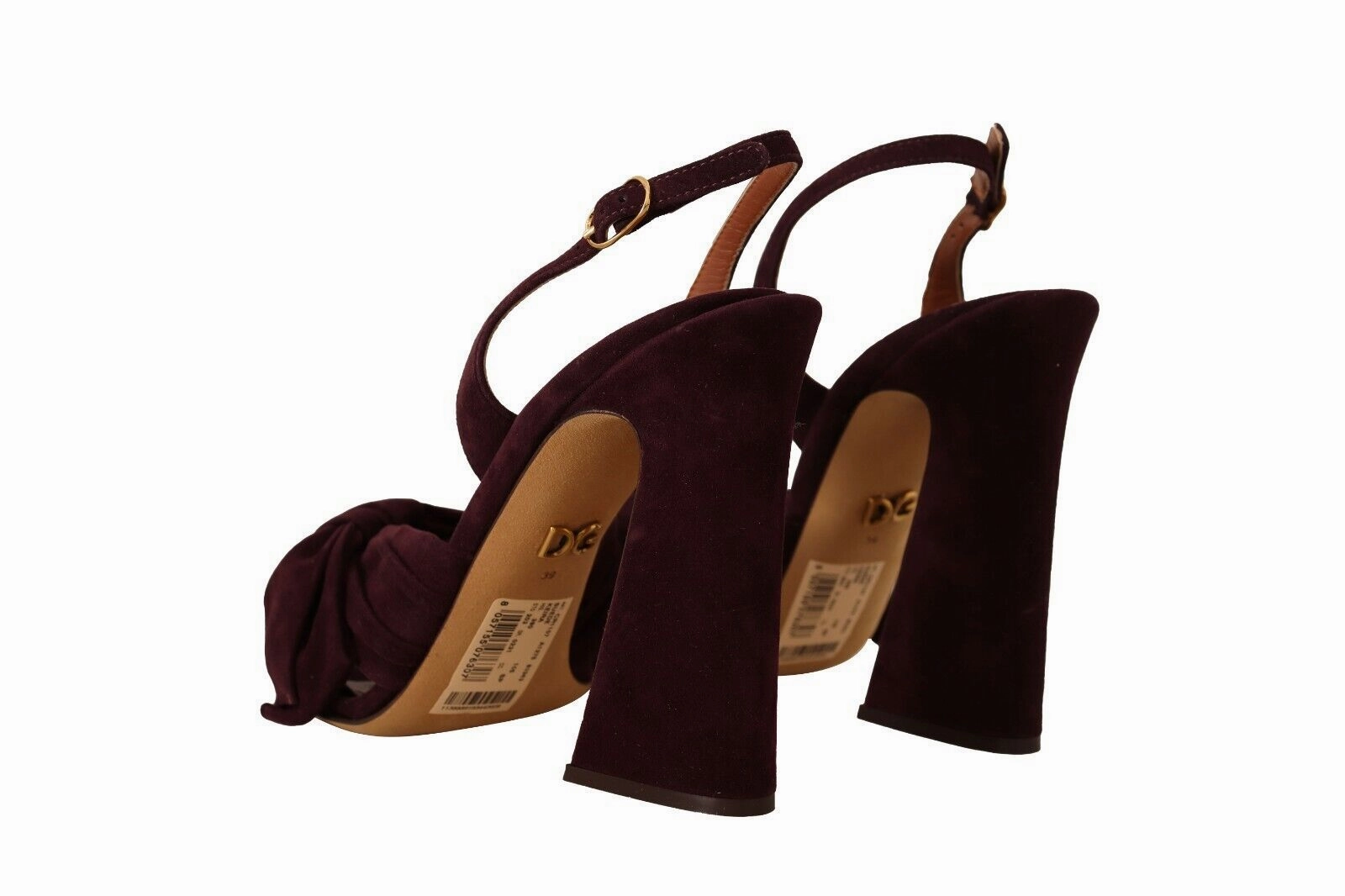 Bridal Shoes Platform Heels Dark Purple Suede Ankle Strap Sandals Shoes