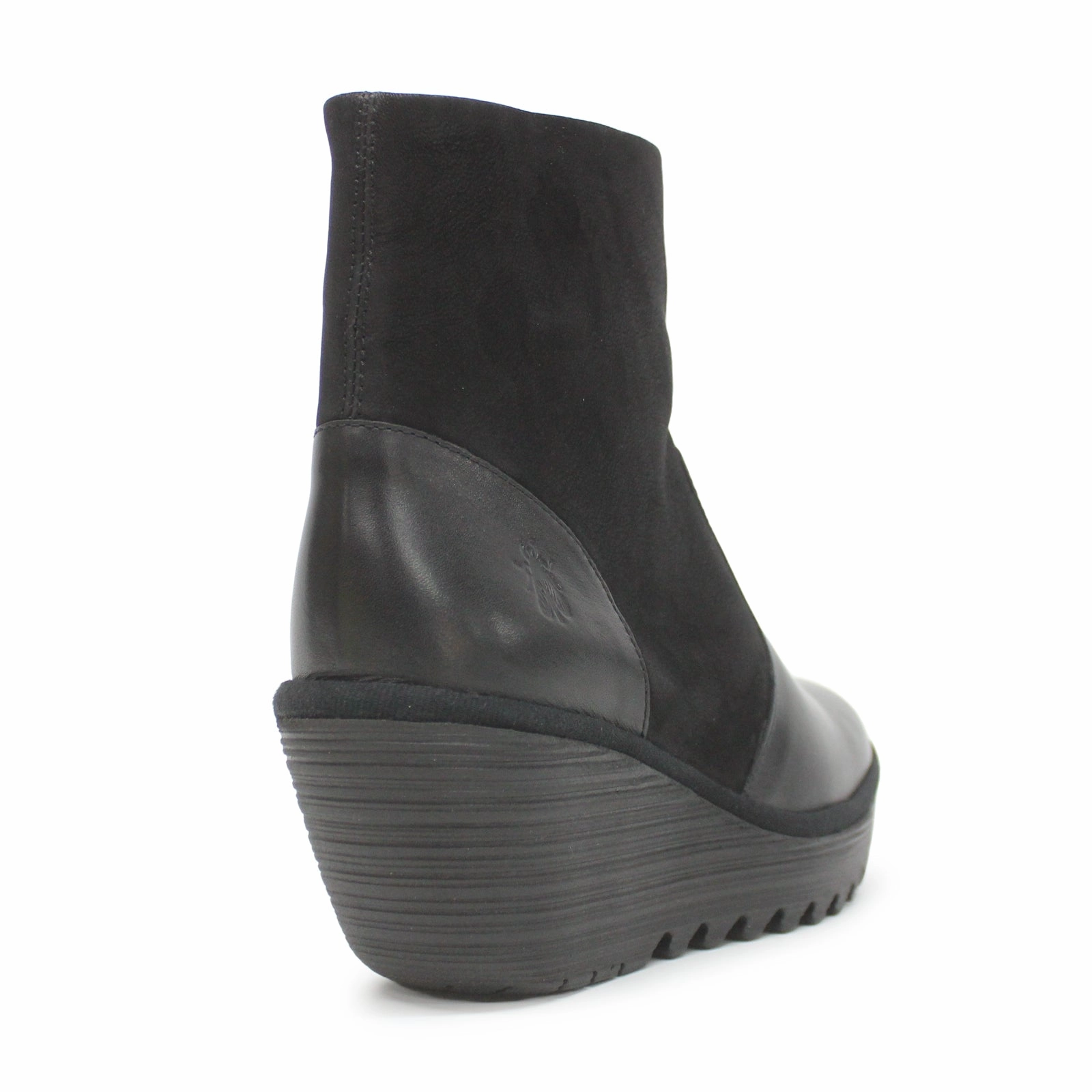 Lace Up Block Heel Ankle Boots Fly London YUXI506FLY Cupido Dublin Leather Women's Ankle Black Black Boots