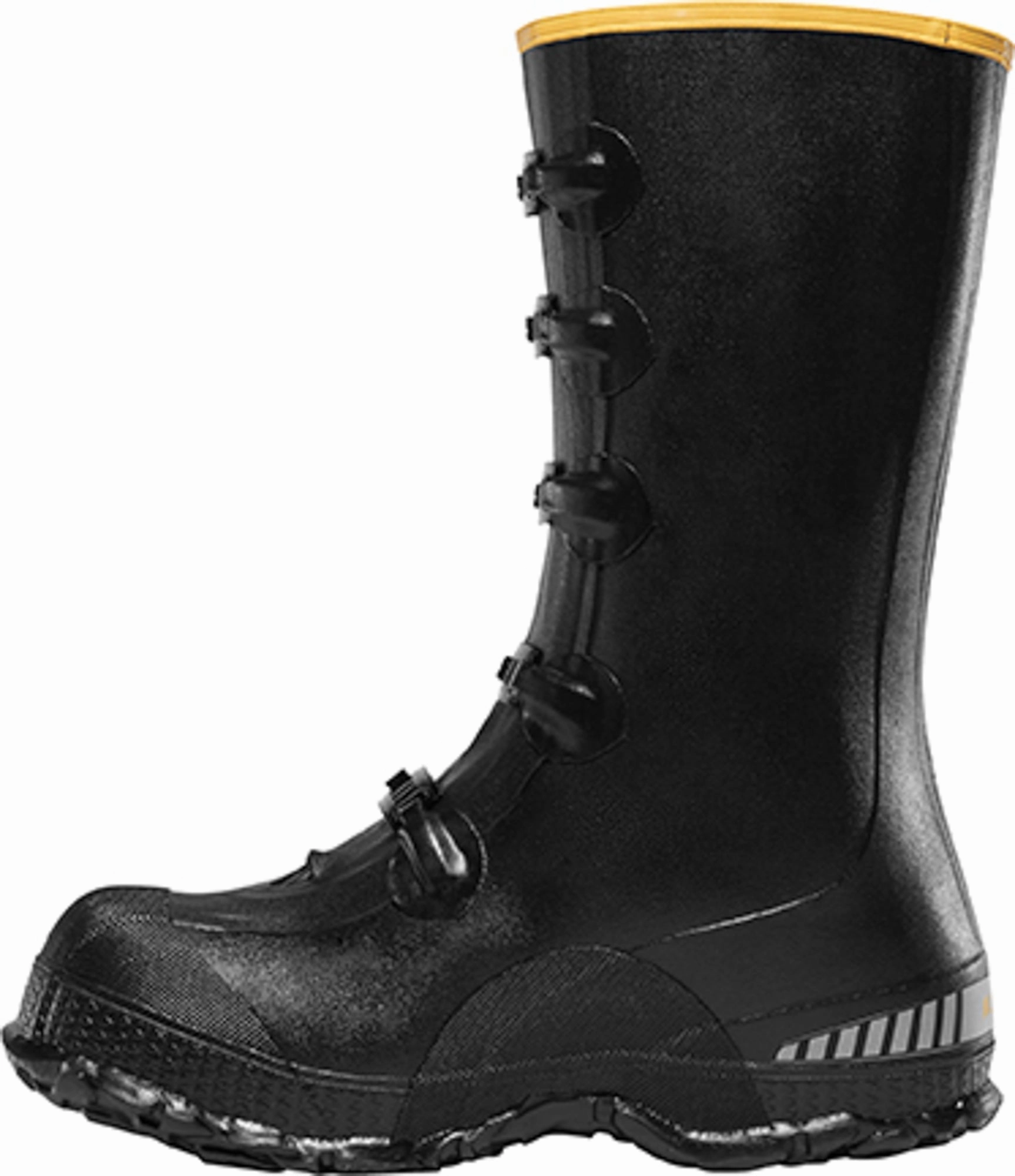 Lacrosse ZXT Buckle Wedge Mens Black Rubber 14in Work Overshoes Waterproof Shoes For Office