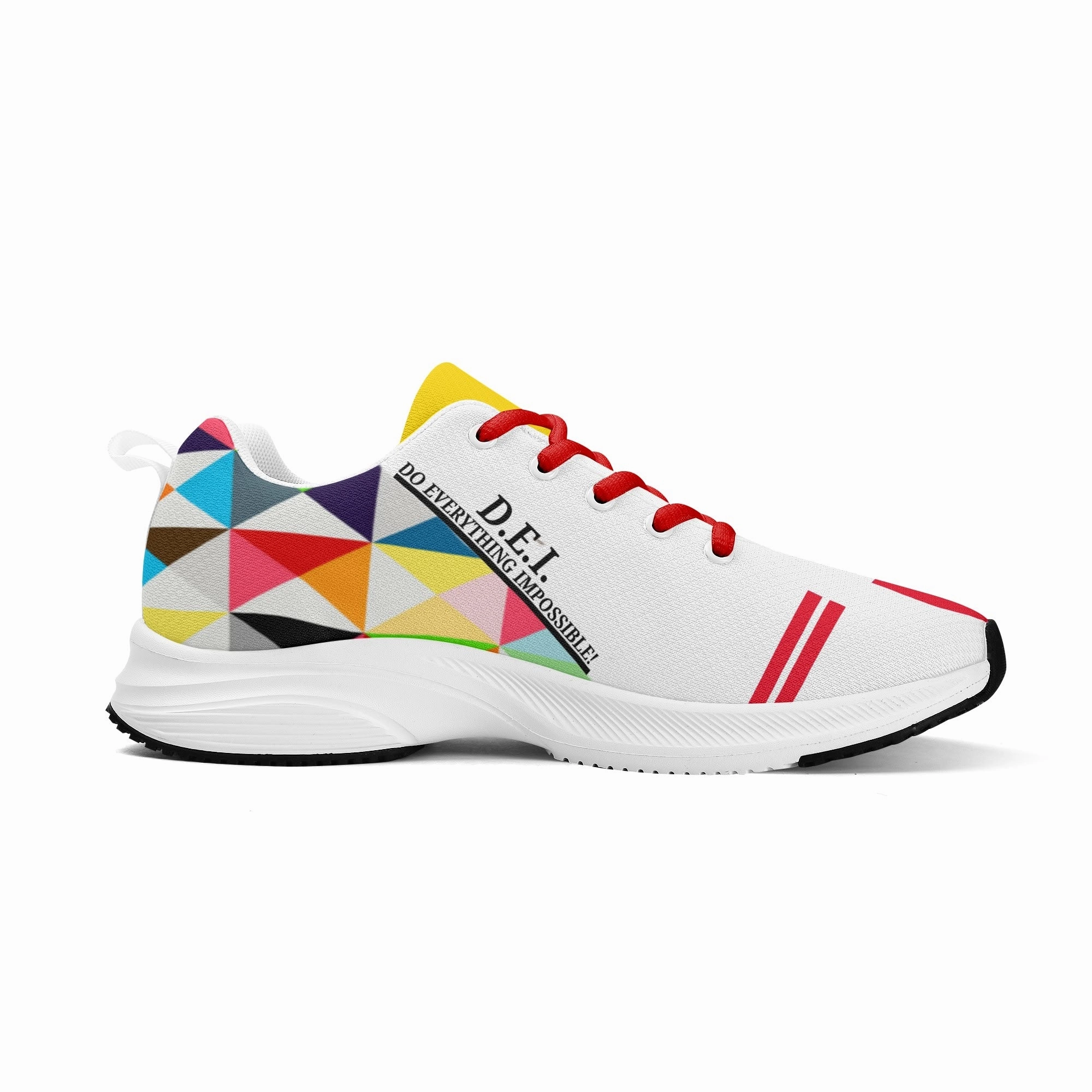 Vapor Fly Running Shoes DEI SL25 Black Logo, Red Stripes & Multi Color Design Adult EVA Mesh Walking Running Shoes