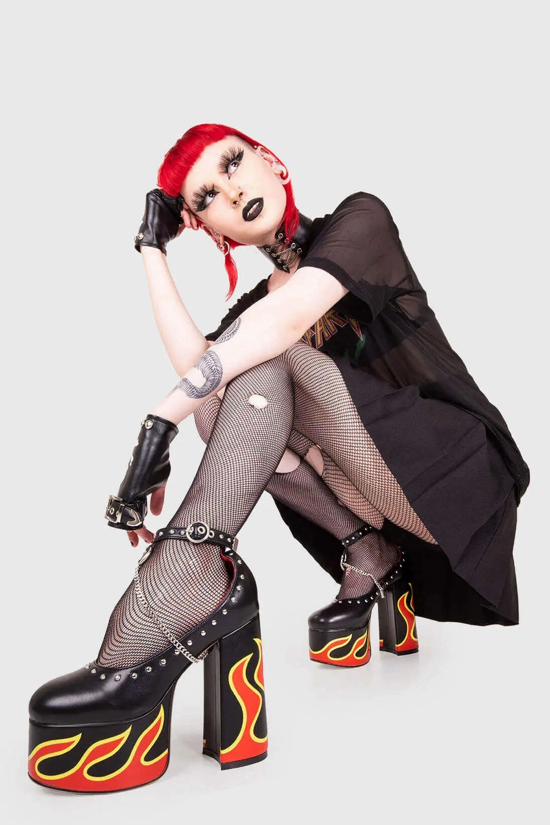 Desire Platform Heels High Heels With Bows On Back