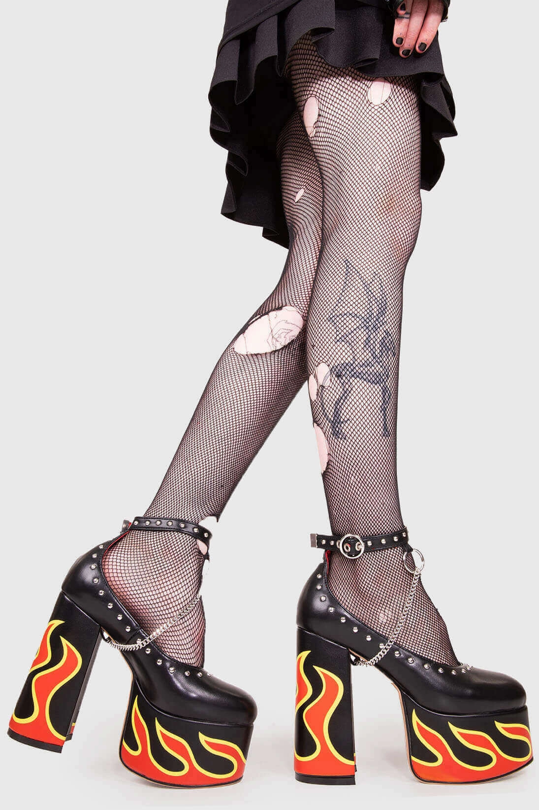 Gladiator Sandals Knee High Heels Desire Platform Heels