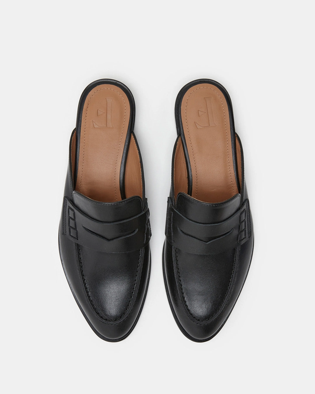 Diana Leather Black Silver Metallic Loafers