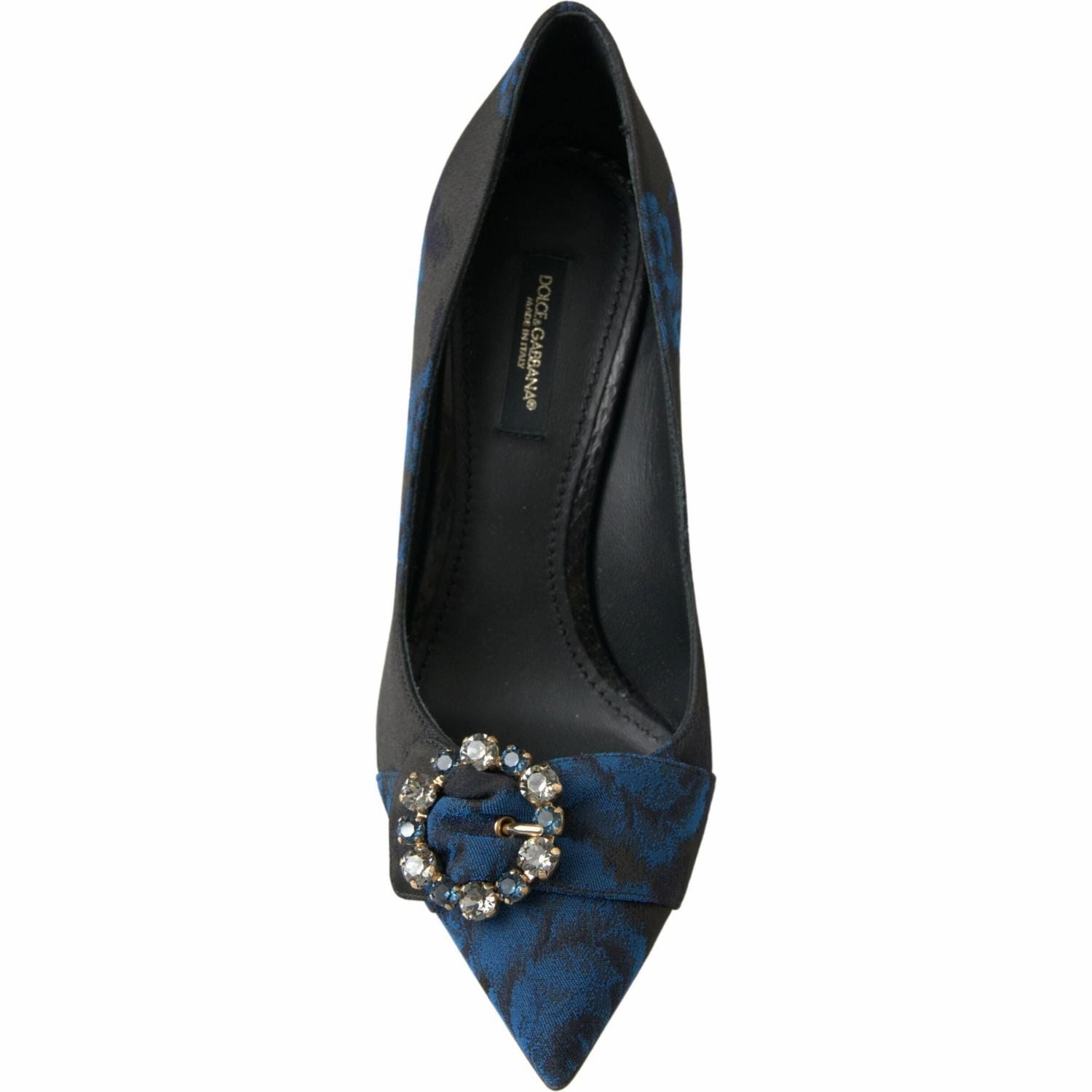 Brown Heel Sandals Dolce & Gabbana Blue Floral Ayers Crystal Pumps Shoes