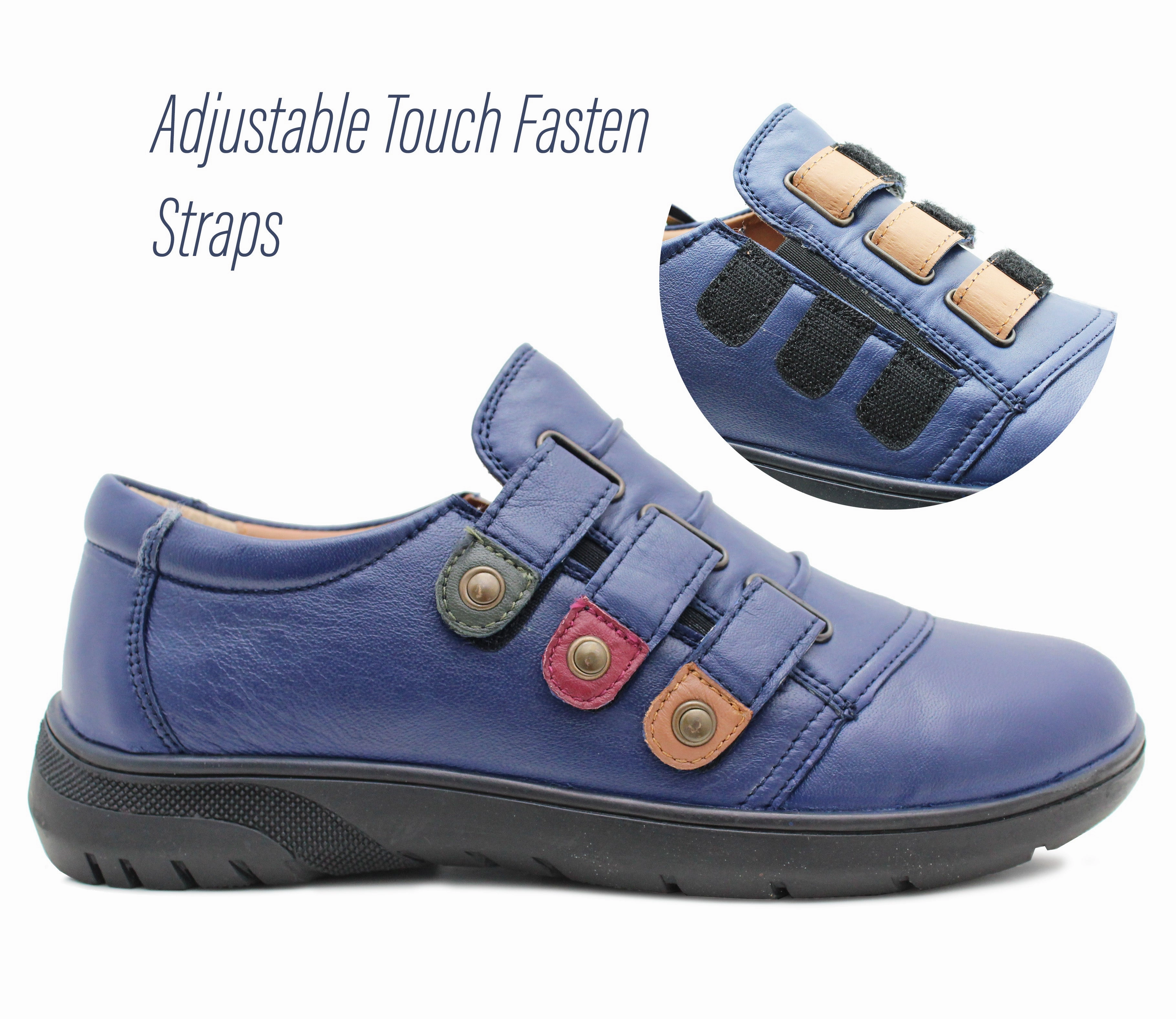 Loafers Cranberry Twp Dr Keller Womens Genuine Leather Navy Touch Fasten Loafers Flat Ladies Office Nurse Casual Shoes