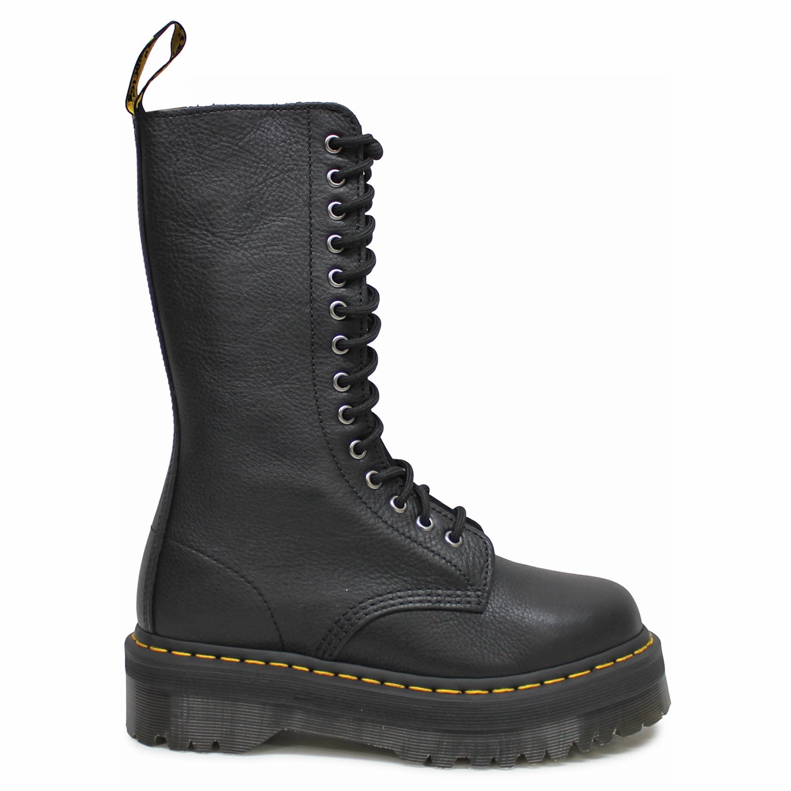 Dr. Martens 1B99 Quad Pisa Leather Unisex Mid Calf Black Boots Best Waterproofing For Boots