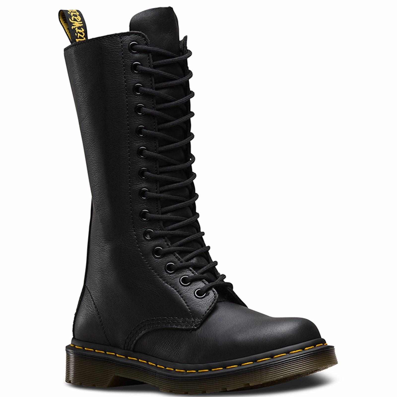 Long Fall Boots Dr. Martens 1B99 Virginia Leather Women's Mid Calf Black Boots