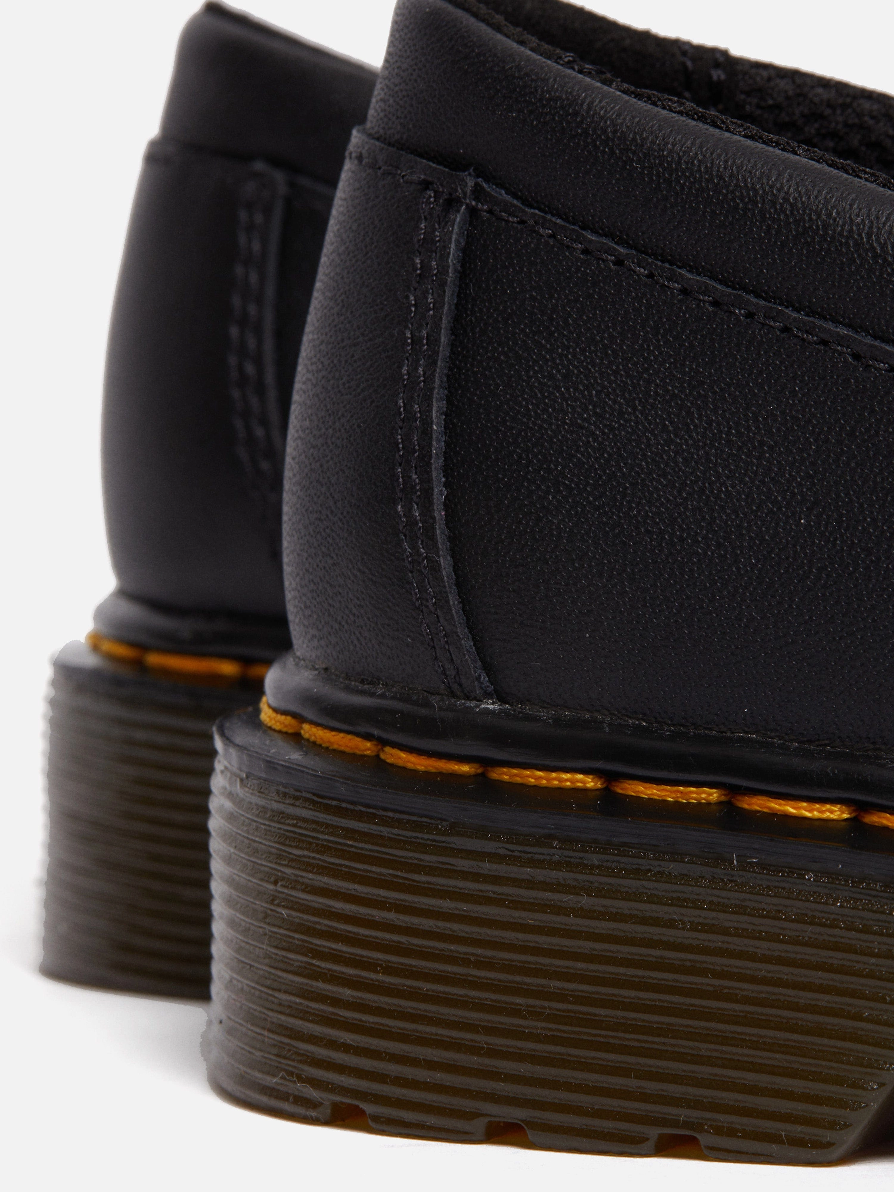 Dr Martens Boys Adrian Leather Tassel Loafers in Black Sweatpants Loafers