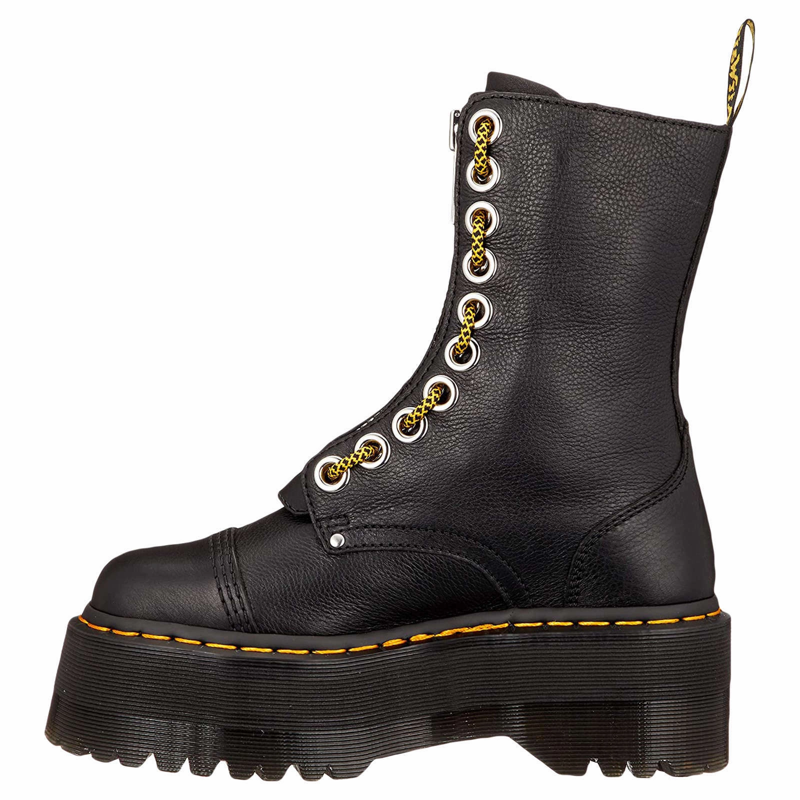 Dr. Martens Sinclair HI Max Milled Nappa Leather Women's Platform Boots Ankle Boots And Cropped Trousers