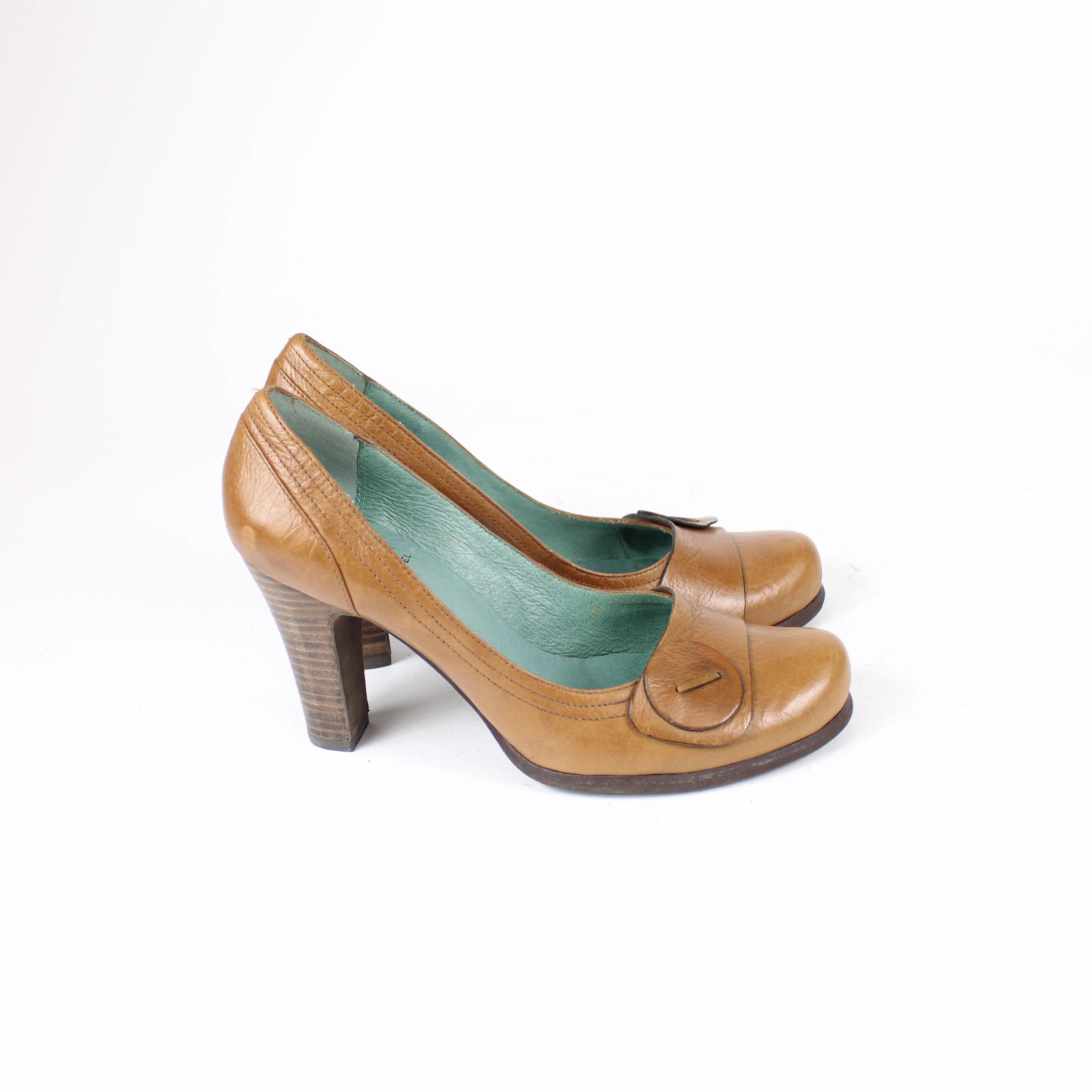 Sempre Di Brown Leather Pumps High Heels Short Shorts