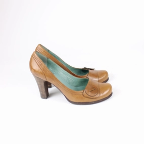 Nudes In High Heels Sempre Di Brown Leather Pumps