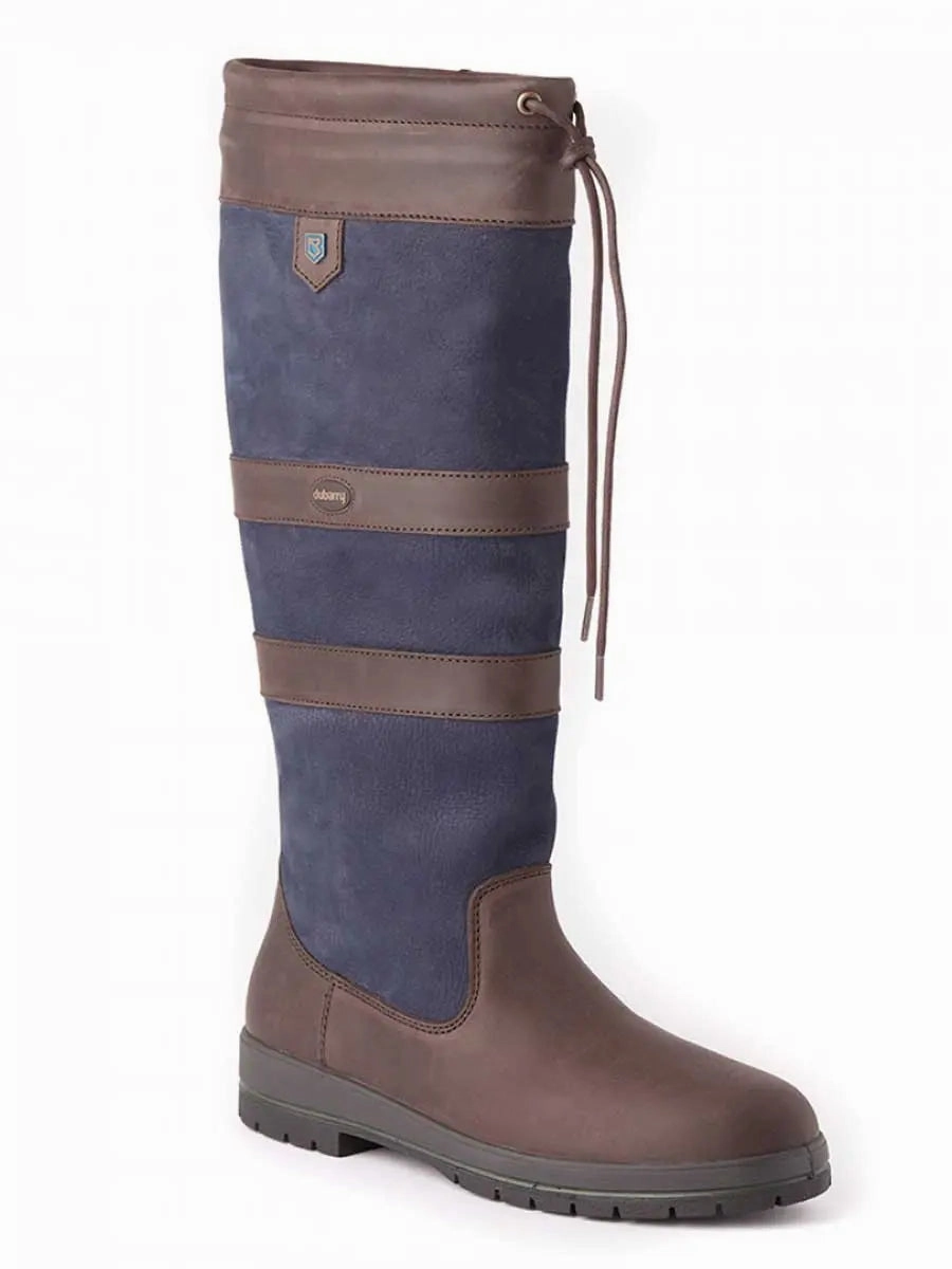 DUBARRY Galway ExtraFit Country Boots - Navy & Brown Boots Knee High Heel