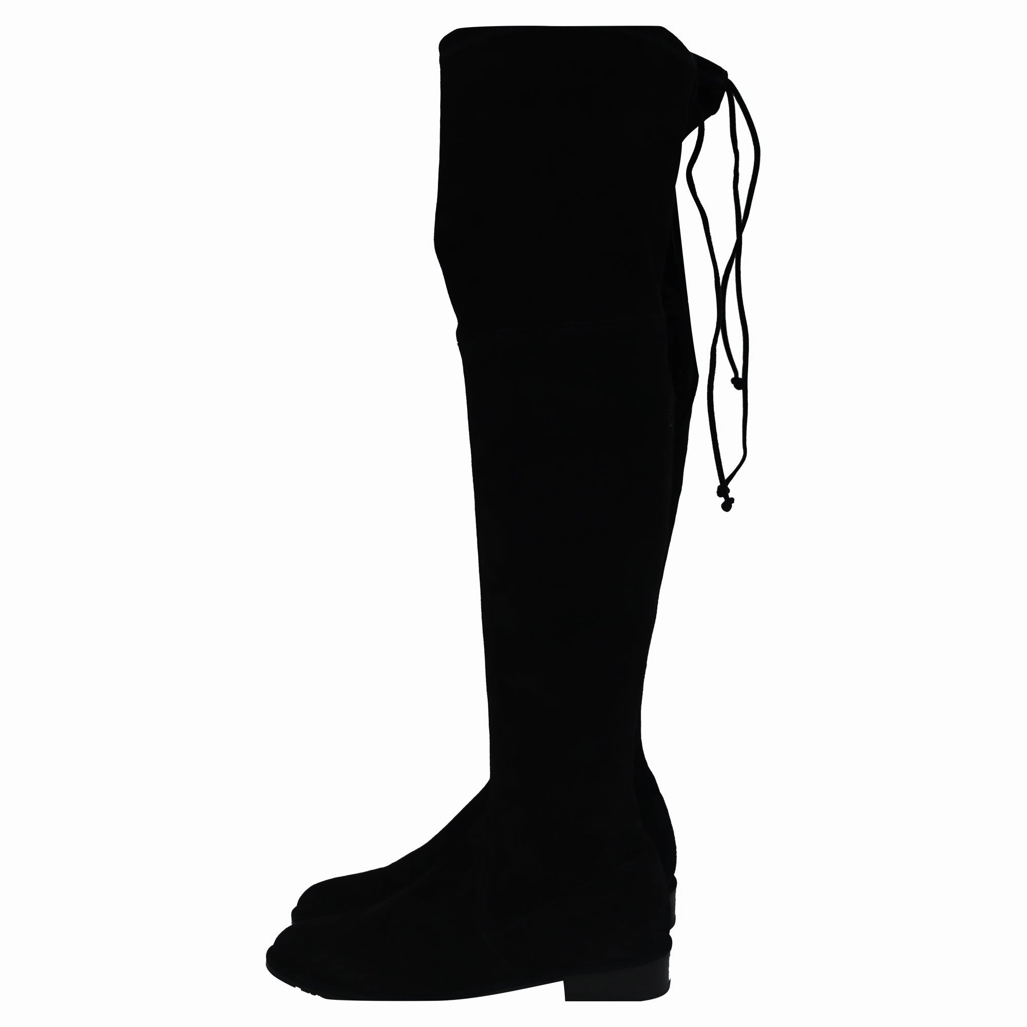 Inexpensive Cowboy Boots Stuart Weitzman Lowland Over-The-Knee Boots in Black Suede