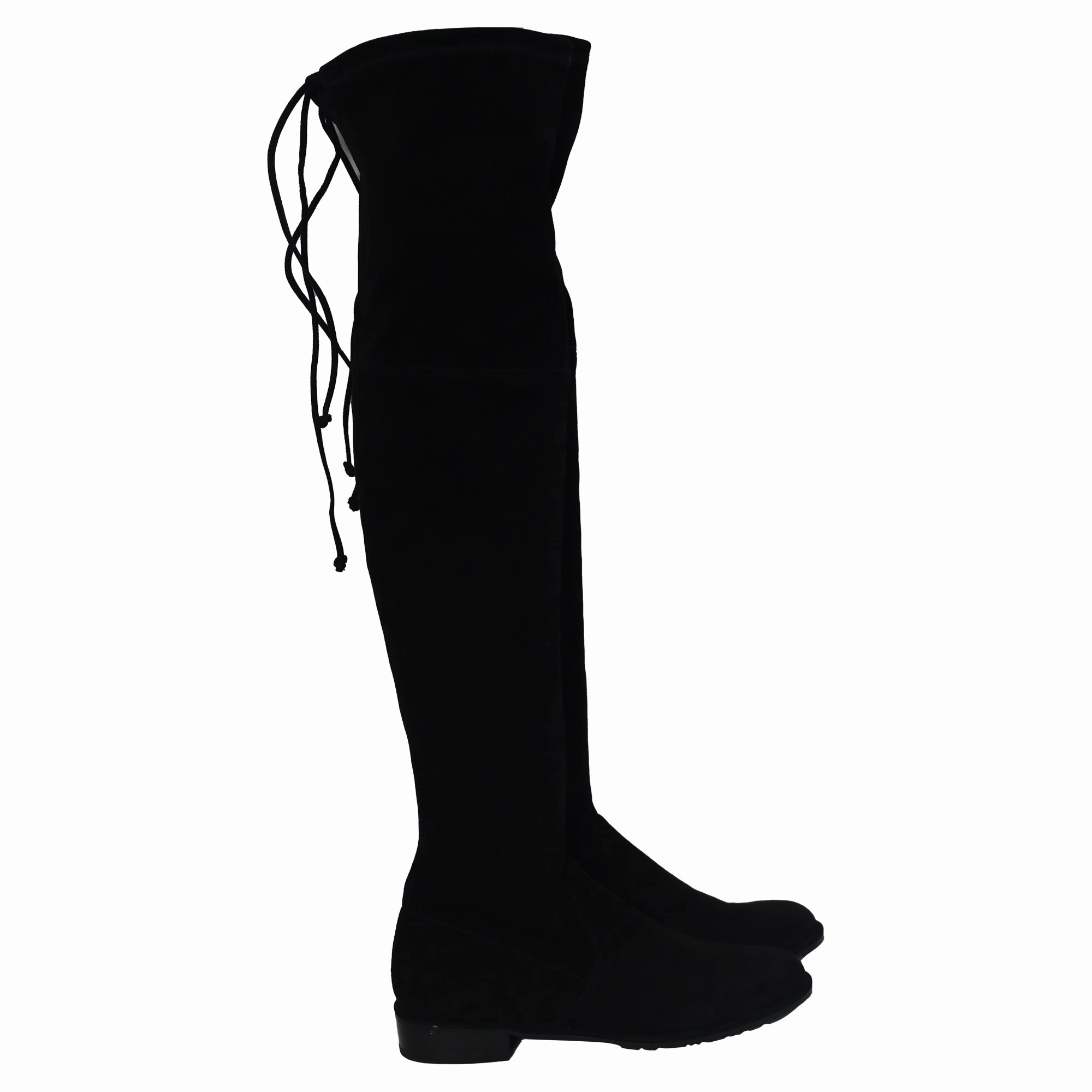 Women's Western Boots Stuart Weitzman Lowland Over-The-Knee Boots in Black Suede