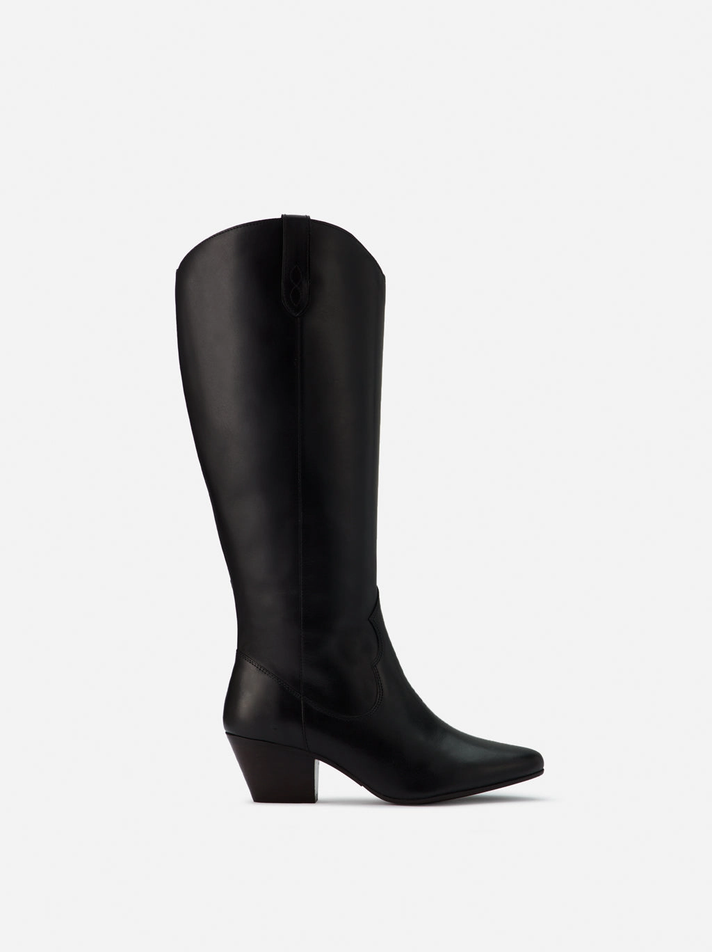 Rozaria Knee High Boot Saffron Knee High Boots in Black Leather