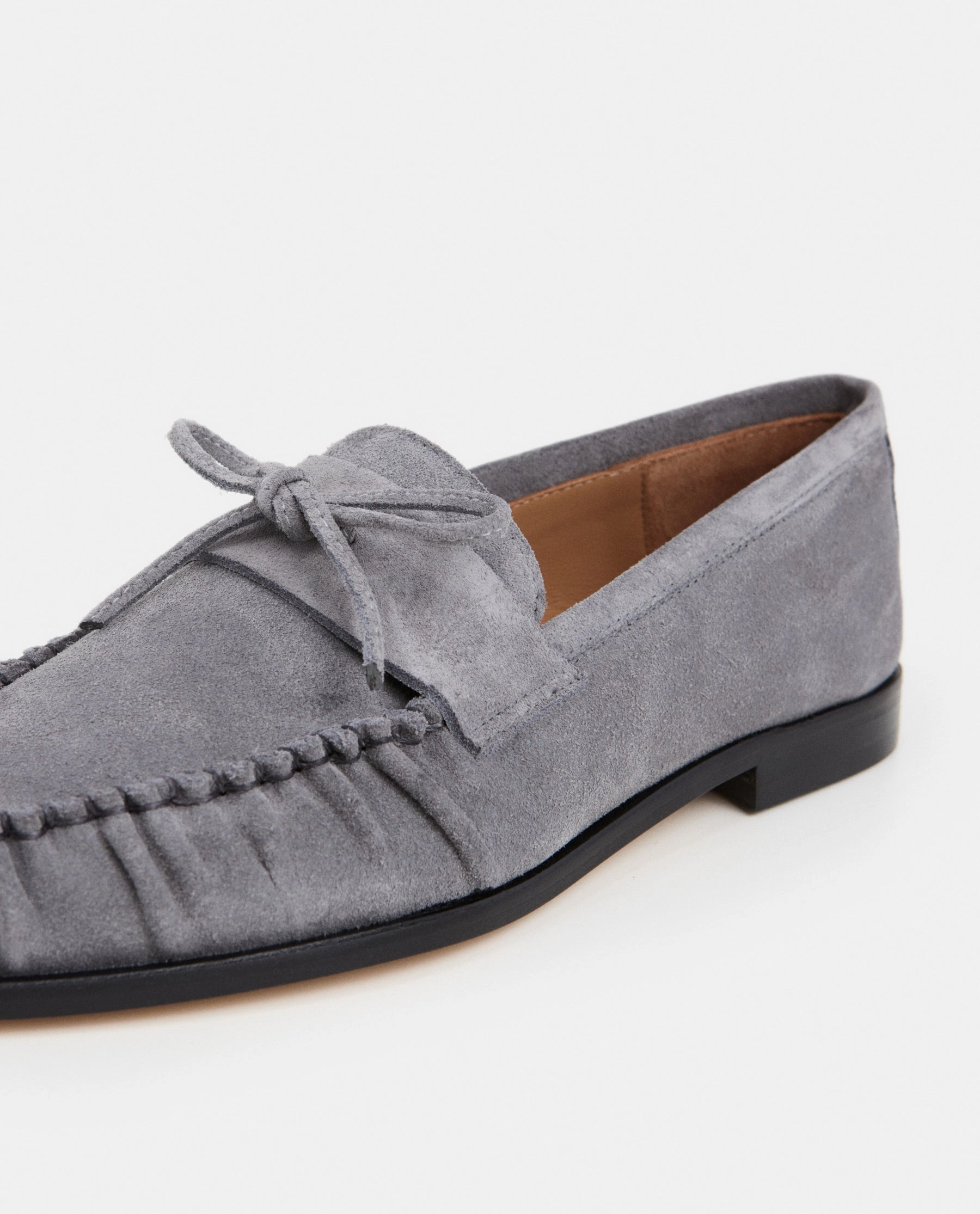 Dylan Suede Stone Grey Loafers With Or Without Socks