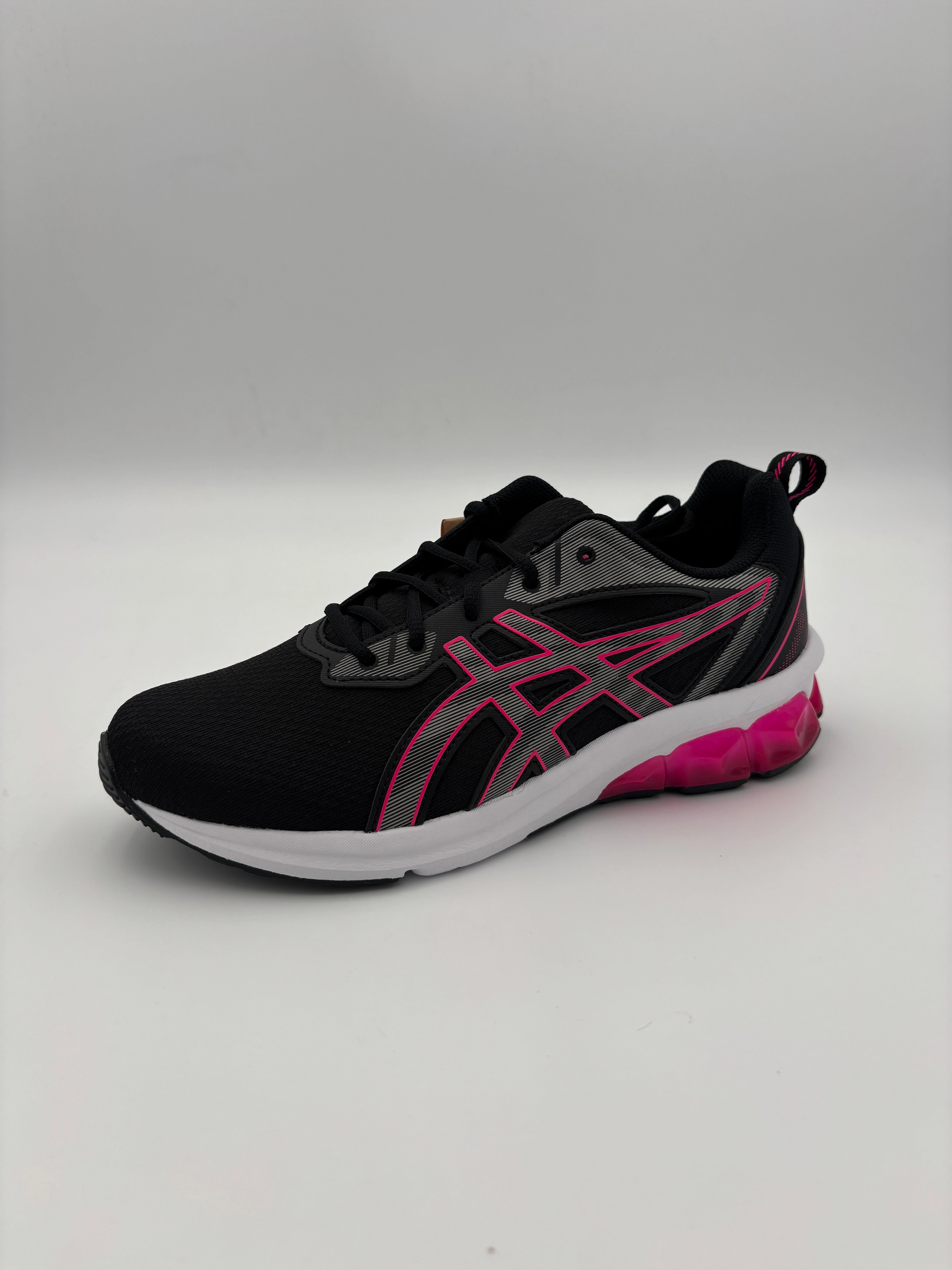Asics X Wide Shoes Asics Kid's Gel Quantum 90 Black/Pink Running Shoes