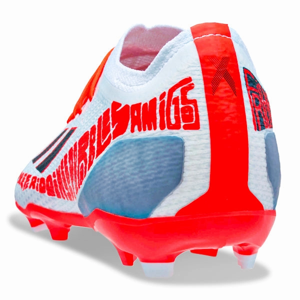 adidas Jr. X Speedportal Messi.1 Firm Ground Soccer Cleats (White/Solar Red) Top Best Soccer Cleats