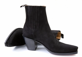 Ankle Boots With Socks Virgi Black Suede Ankle Boot