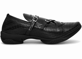 Loafers With Arch Support Kiko Kostadinov Sonia Buckled Loafer Perforated Black (Women'S)