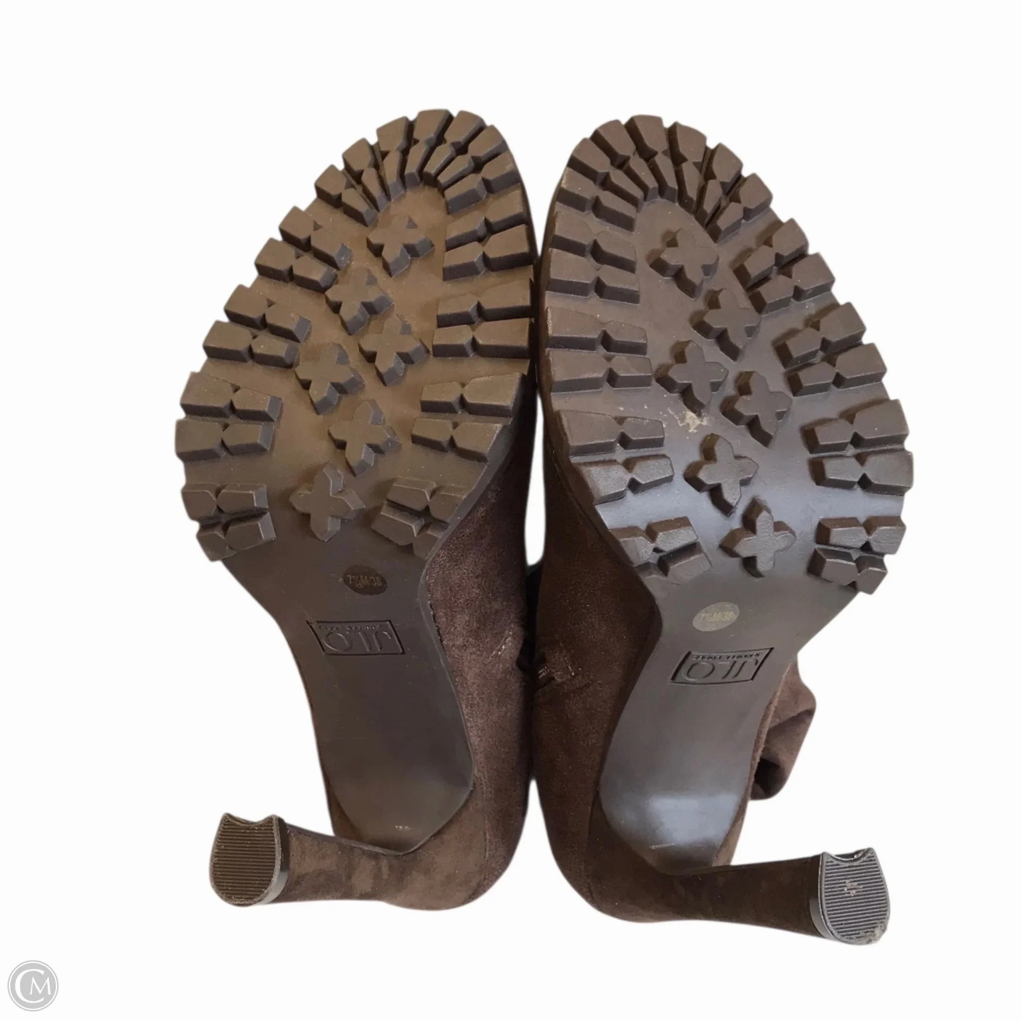 Boots Over-the-knee Heels By Jennifer Lopez In Brown, Size: 7.5 Thigh High Wedge Boots