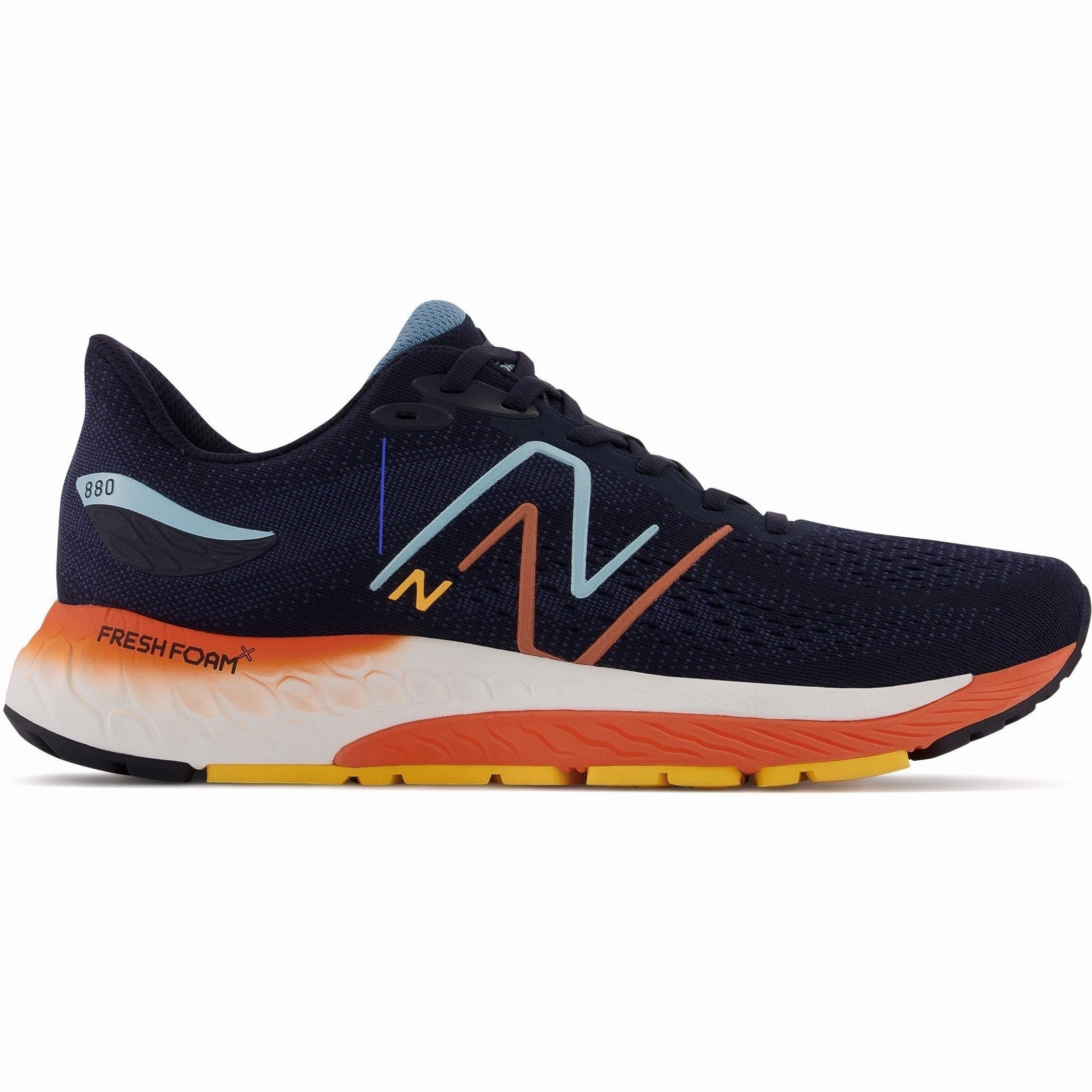 Men's New Balance Fresh Foam X 880v12, Eclipse/Vibrant Apricot, 13 D Medium New Balance Water Sneakers