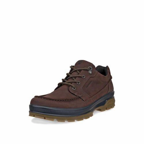 Waterproof Shoes Winter ECCO Rugged Track 838144 02178 Mens Mocha Leather Waterproof Lace Up Shoes