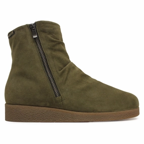 Mephisto Cassandra Leather Women's Ankle Loden Boots Lace Up Flat Leather Ankle Boots