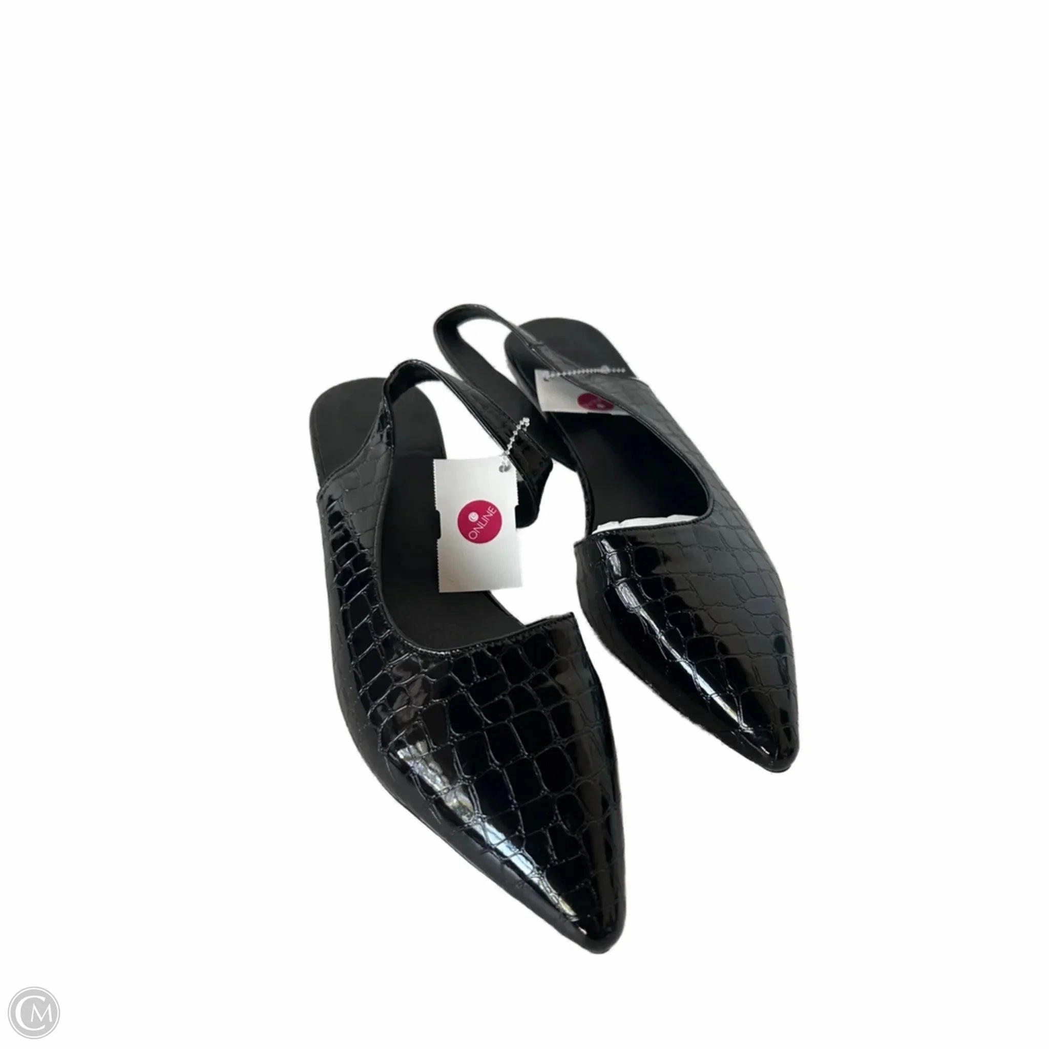 Shoes Heels Kitten By Clothes Mentor In Black, Size: 11.5 Strappy Open Toe High Heels