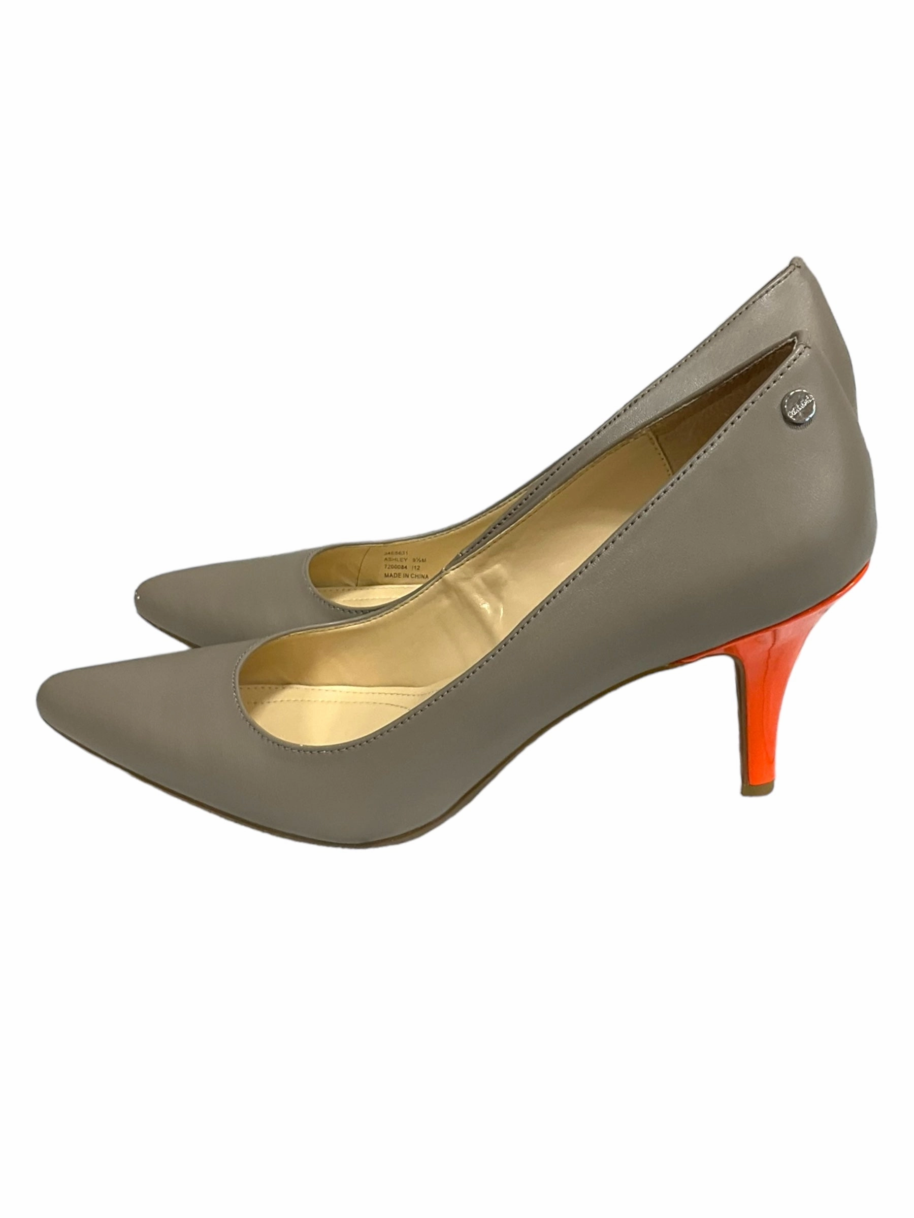 High Heel Flip Flops Taupe Shoes Heels Stiletto Calvin Klein, Size 9.5