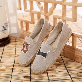 Tassel Loafers And Jeans Embroidered Dachshund Shoes