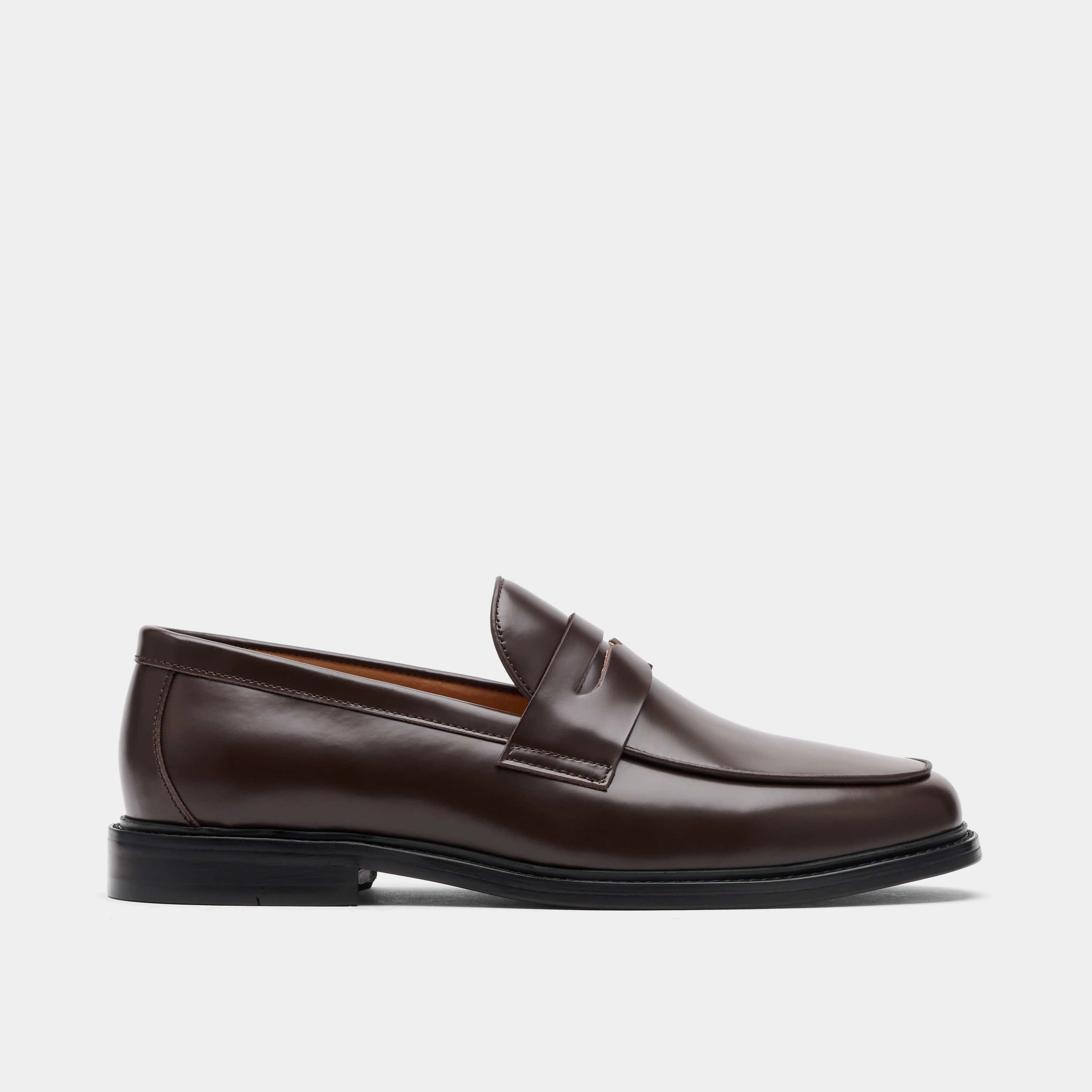 Calum Chocolate Brown Leather Penny Loafers Loafers Street