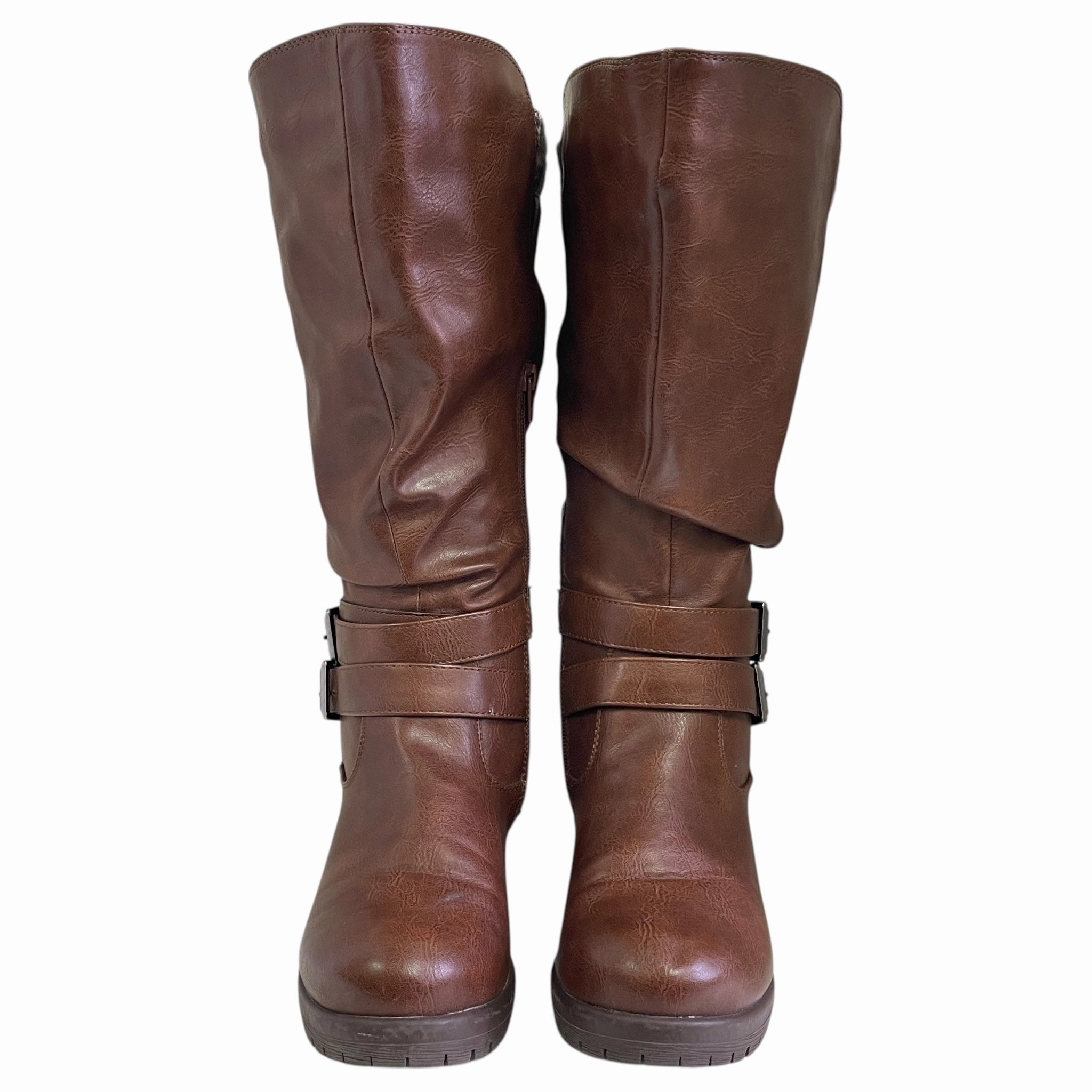 Grey High Boots BOOTS MID-CALF FLATS by MAURICES In BROWN, Size: 7.5