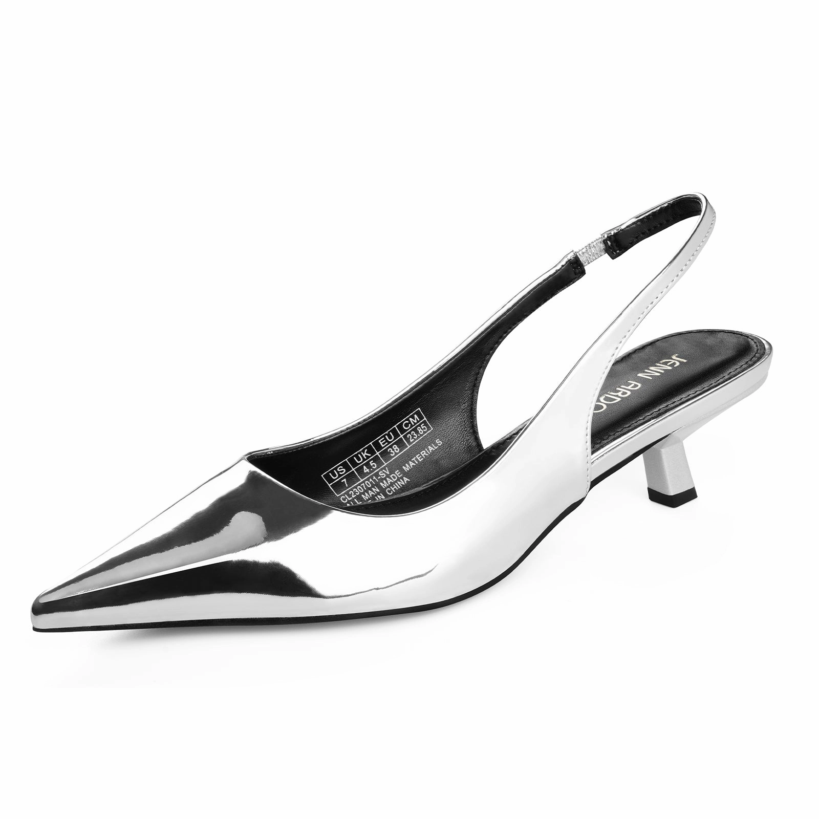 JENN ARDOR Slingback Kitten Heels for Women  1.9" Pointed Toe Low Heel Dress Pumps