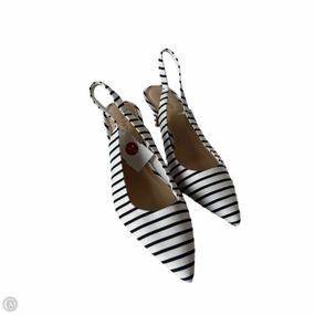 High Heel Parfume Shoes Heels Kitten By Clothes Mentor In Blue & White, Size: 9.5