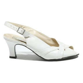 High Heel Rubber Boots 5TH AVENUE Womens White Leather Slingback Heels UK 2 Elegant Classic Design