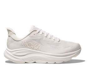 HOKA Women's Clifton 10 - WHITE / WHITE (Wide) Trail Rider Gore-tex Trail Running Shoes