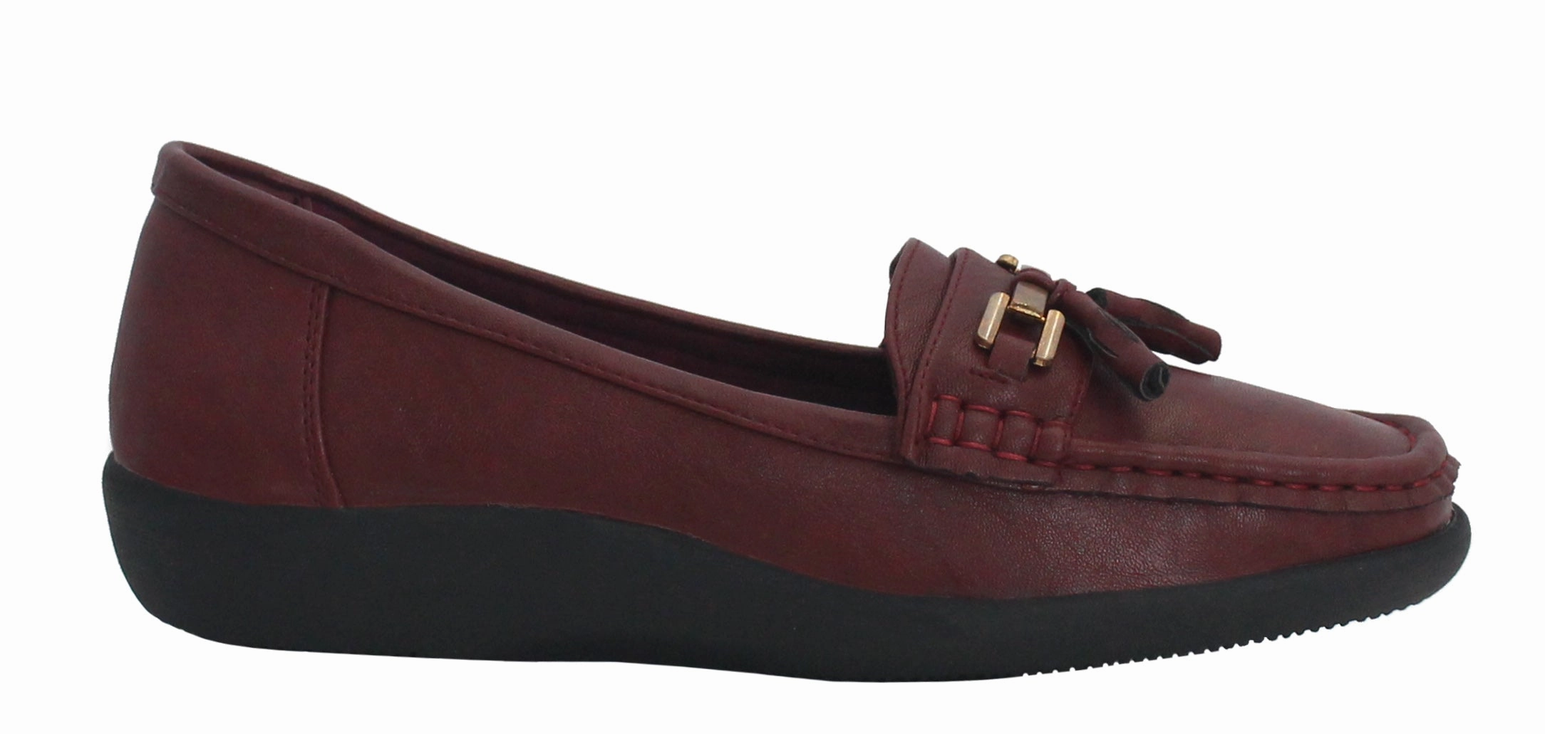 Square Toe Loafers Womens Ladies Casual Slip On Flat Tassel Moccasin Loafers Work Pumps Shoes