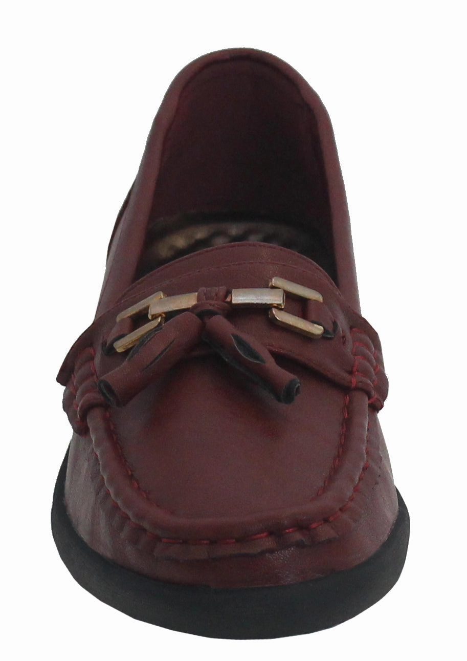 Womens Ladies Casual Slip On Flat Tassel Moccasin Loafers Work Pumps Shoes Moccasins Vs Loafers