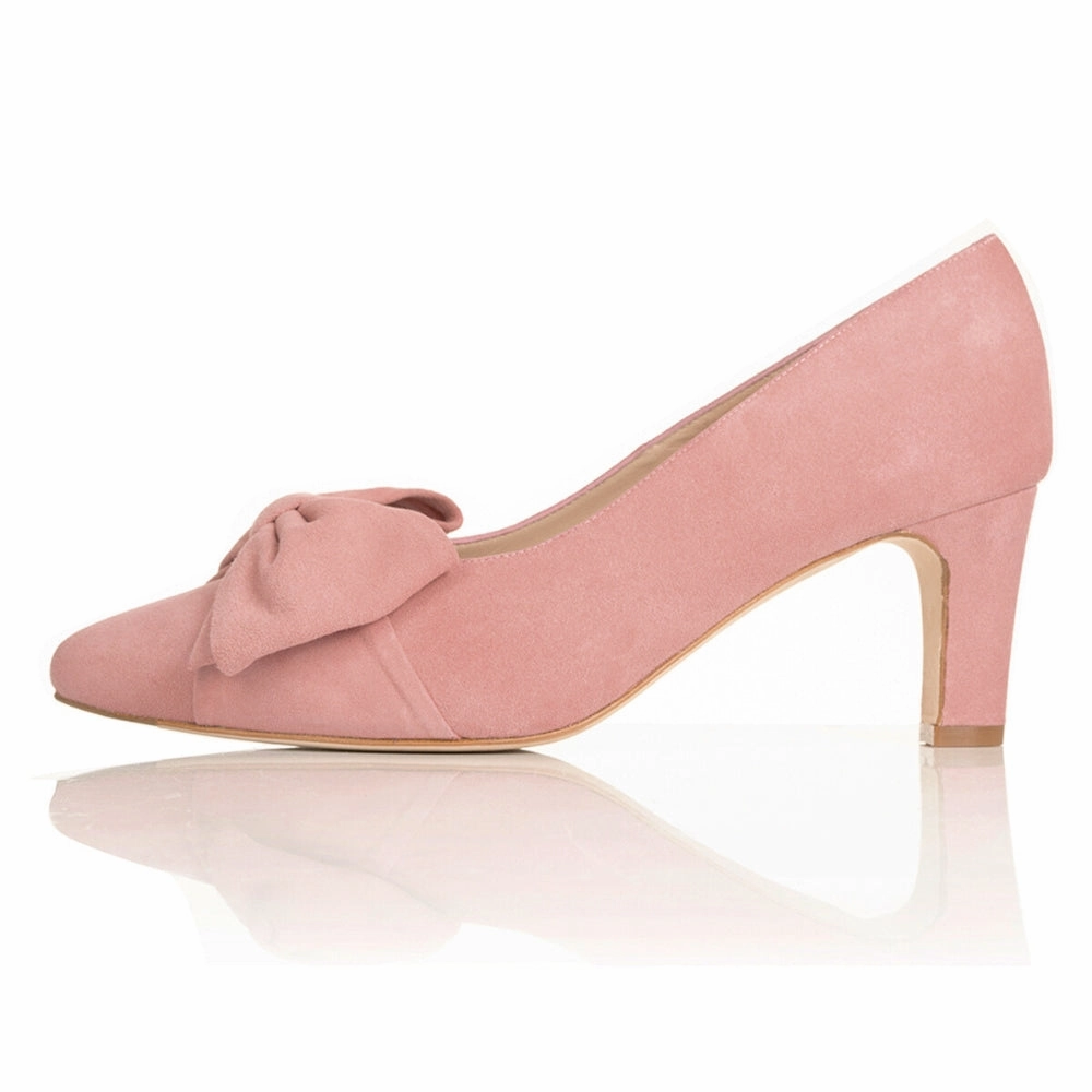 Slipper High Heels Lori Extra-Wide Fit Court Shoe  Peony Pink Suede