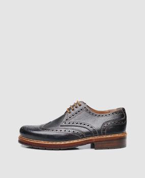 Rio Full Brogue AZ - Black Brogue Heeled Boots