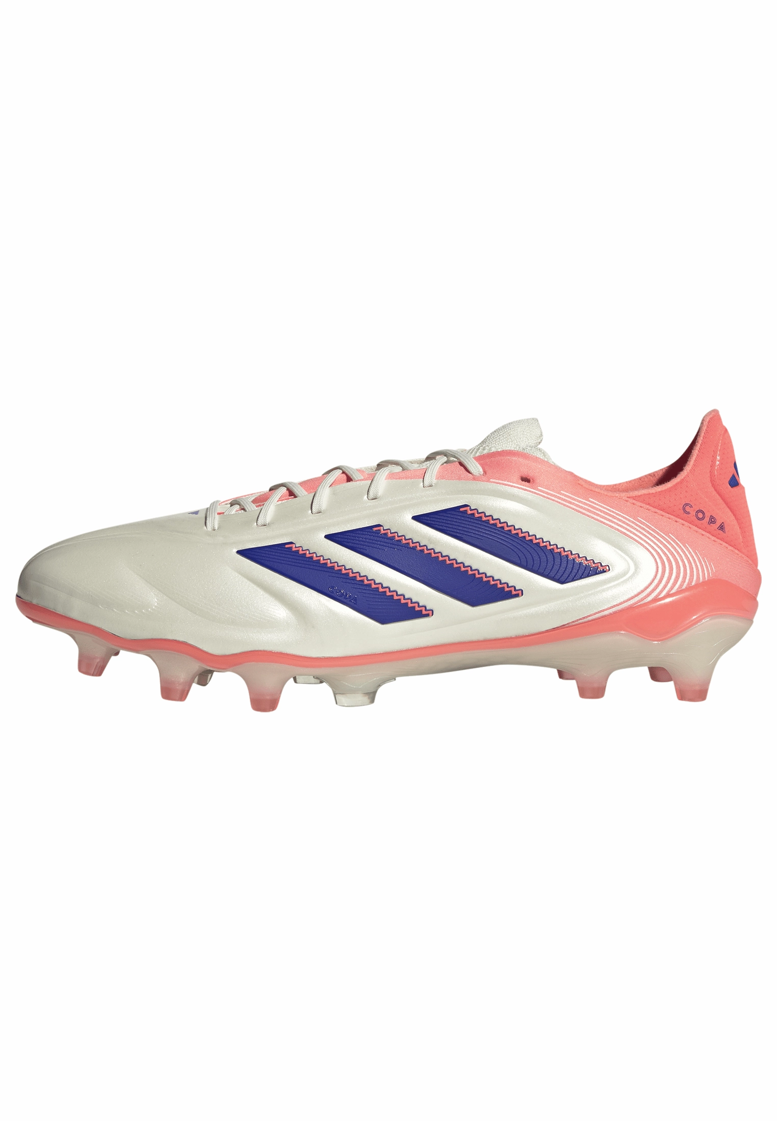 adidas Copa Pure III Elite FG Men's Soccer Cleats - White/Blue/Orange Soccer Cleats Made In Italy