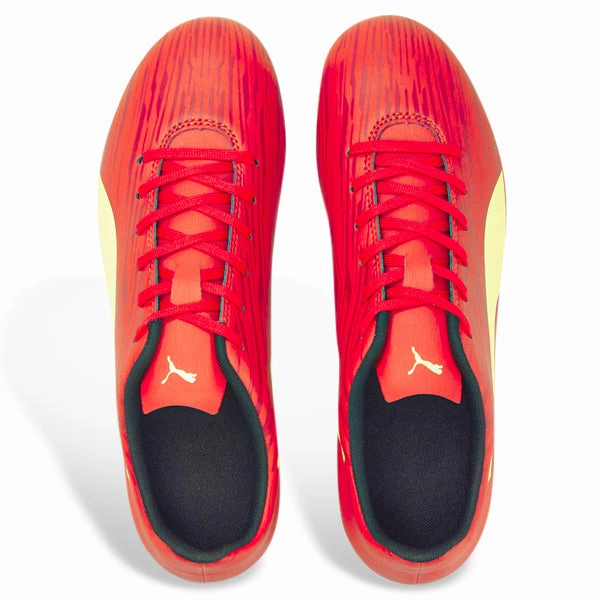 Puma Rapido III FG/AG Soccer Cleats (Red/Fresh Yellow/Chili Pepper) Soccer Cleats Difference Football