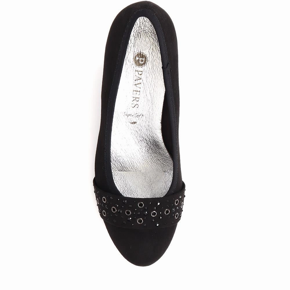 Embellished Court Shoe - PLAN38005 / 324 154 - Black Jeffrey Campbell Thigh High Heels