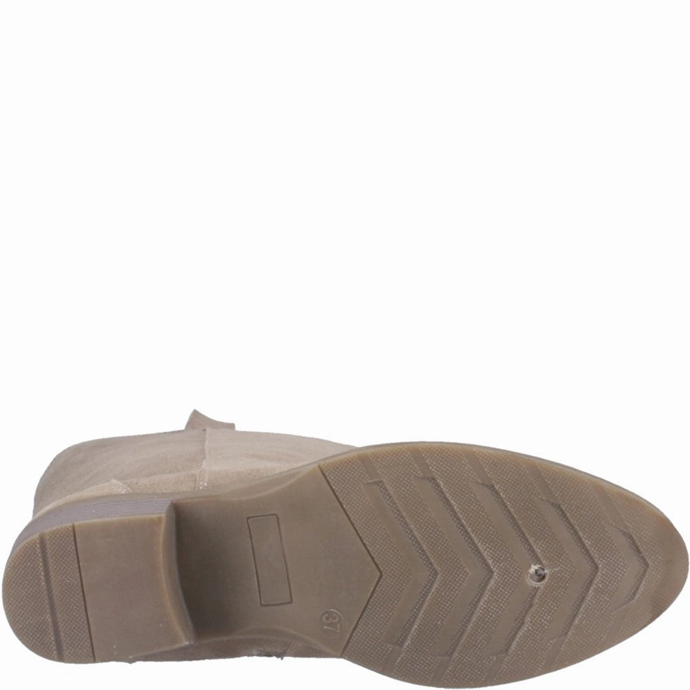 Taupe Isabella Long Boots Knee High Boots Without Heels