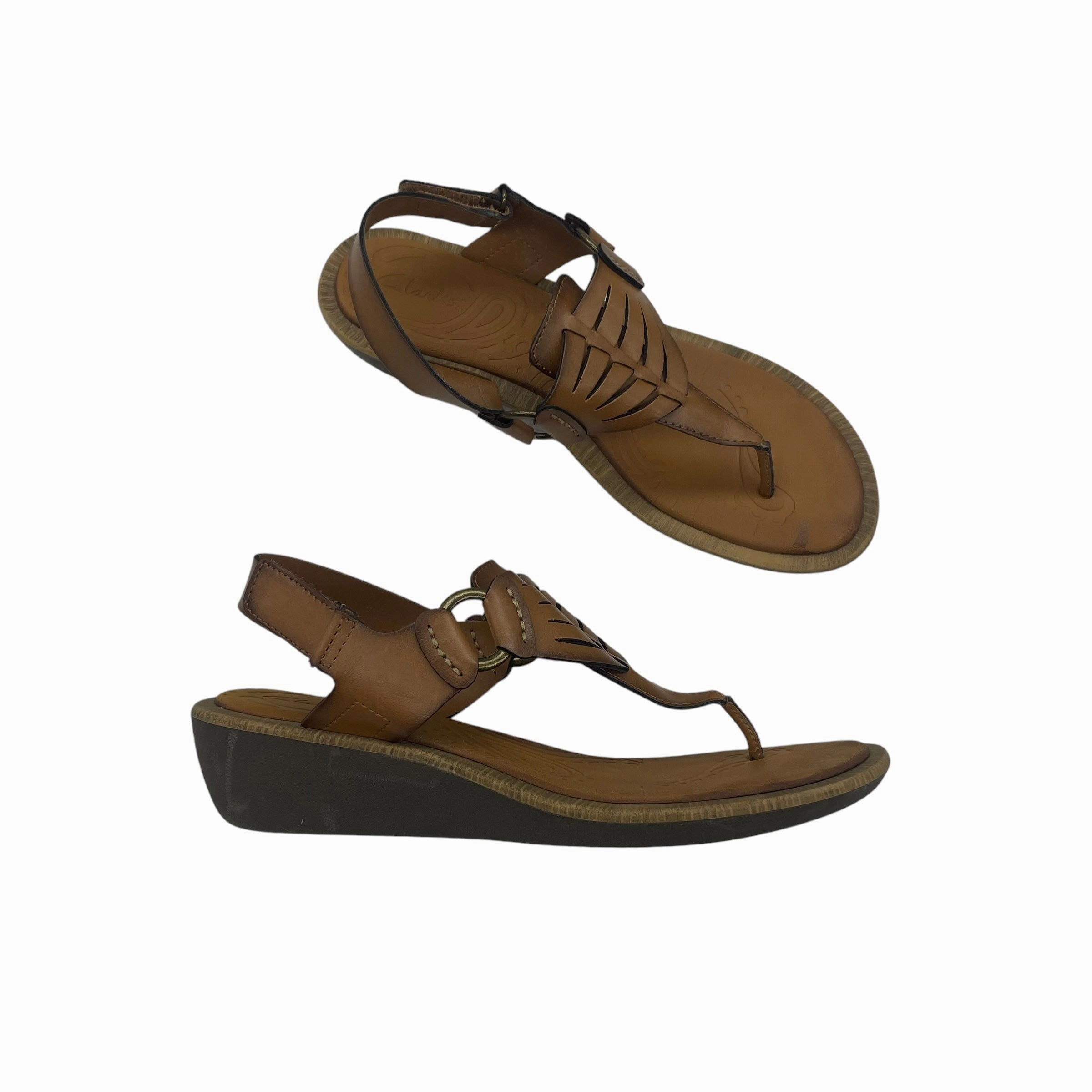 Shoe Clips For High Heels Sandals Heels Wedge By Clarks In Brown, Size:8