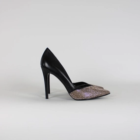 White Pearl Enzo Angiolini Black Diamante Heels