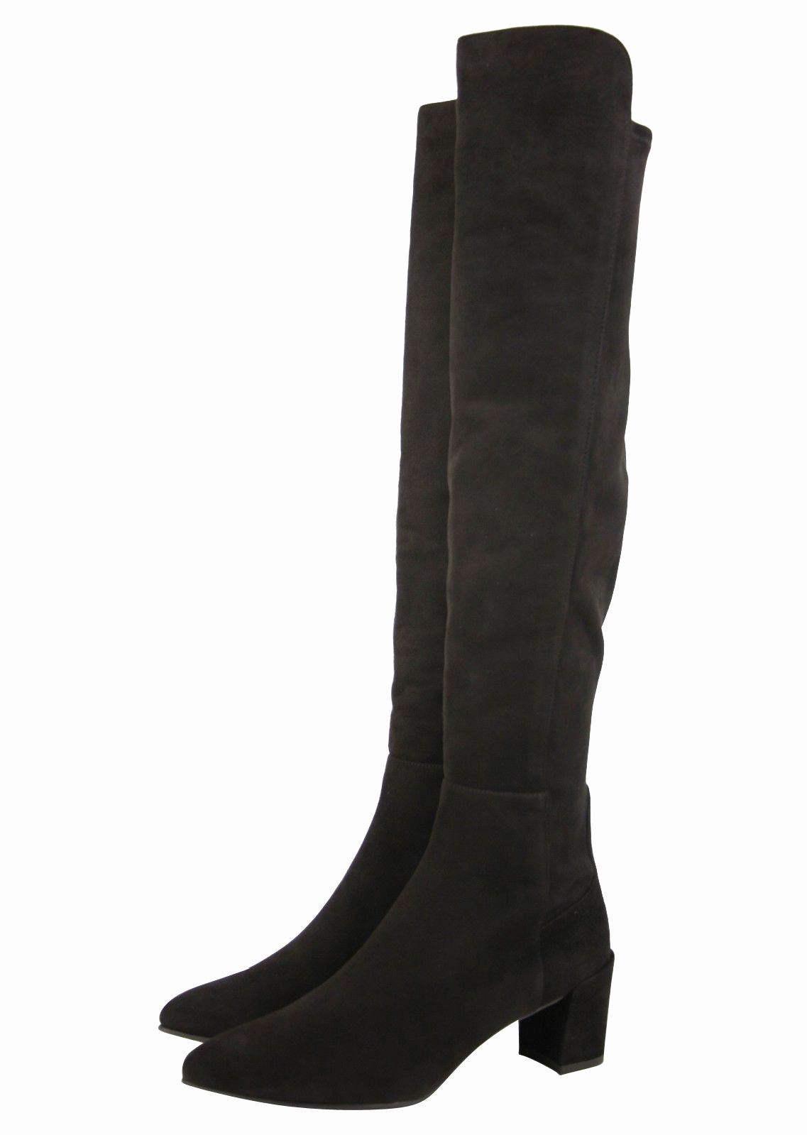 Stuart Weitzman Women's Allwayhunk  Cola Suede Over-The-Knee Boot Work Boots For Flat Feet