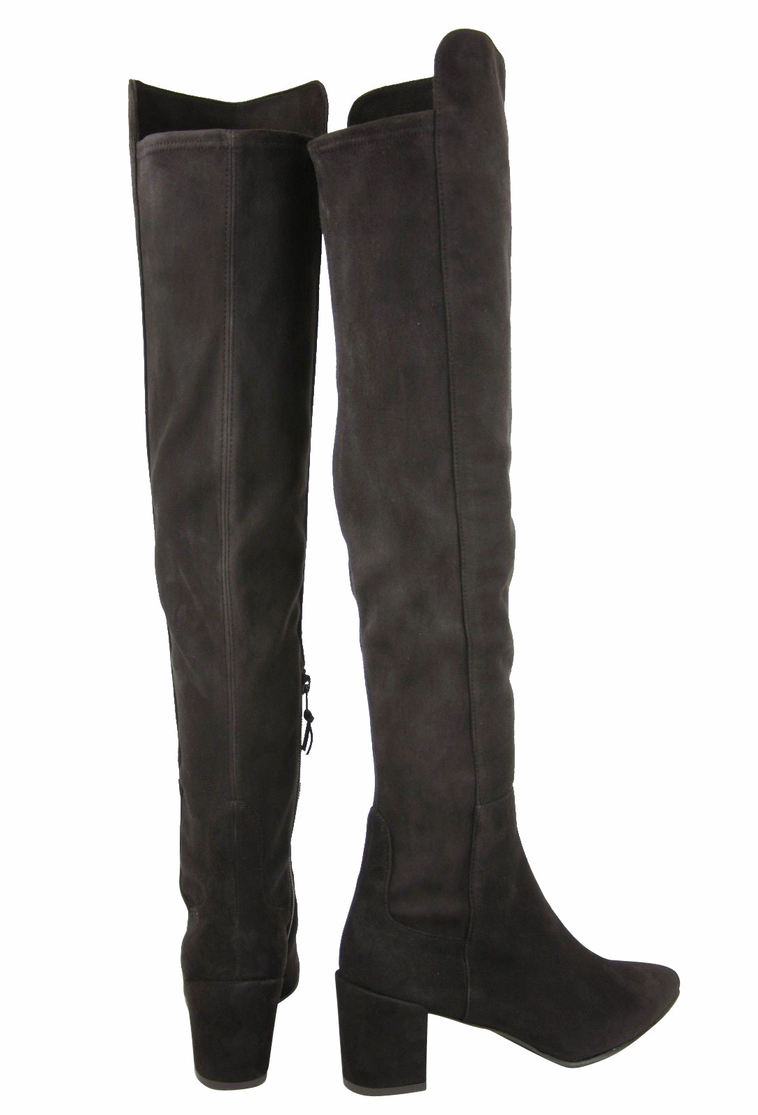Stuart Weitzman Women's Allwayhunk  Cola Suede Over-The-Knee Boot Snow Boots With Spikes
