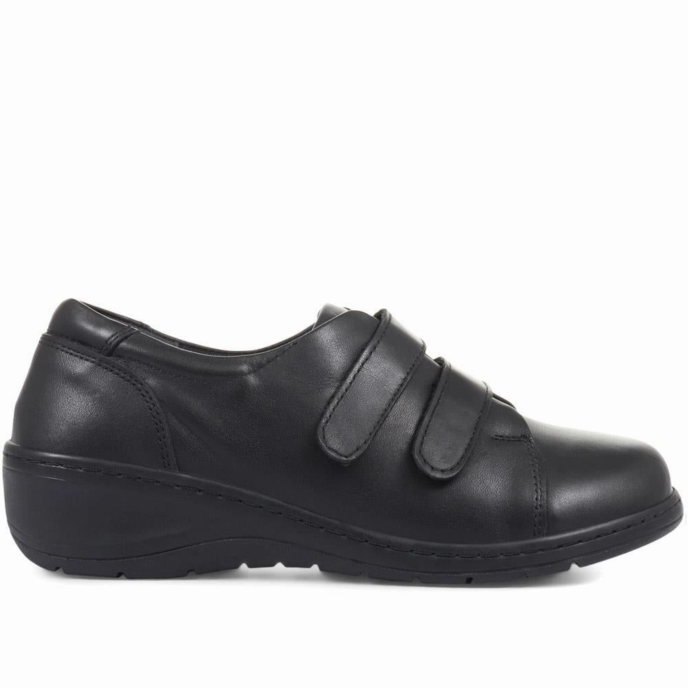 Extra-Wide Fit Adjustable Shoes - LEANNE / 320 188 - Black Scarpa Techno X Climbing Shoe